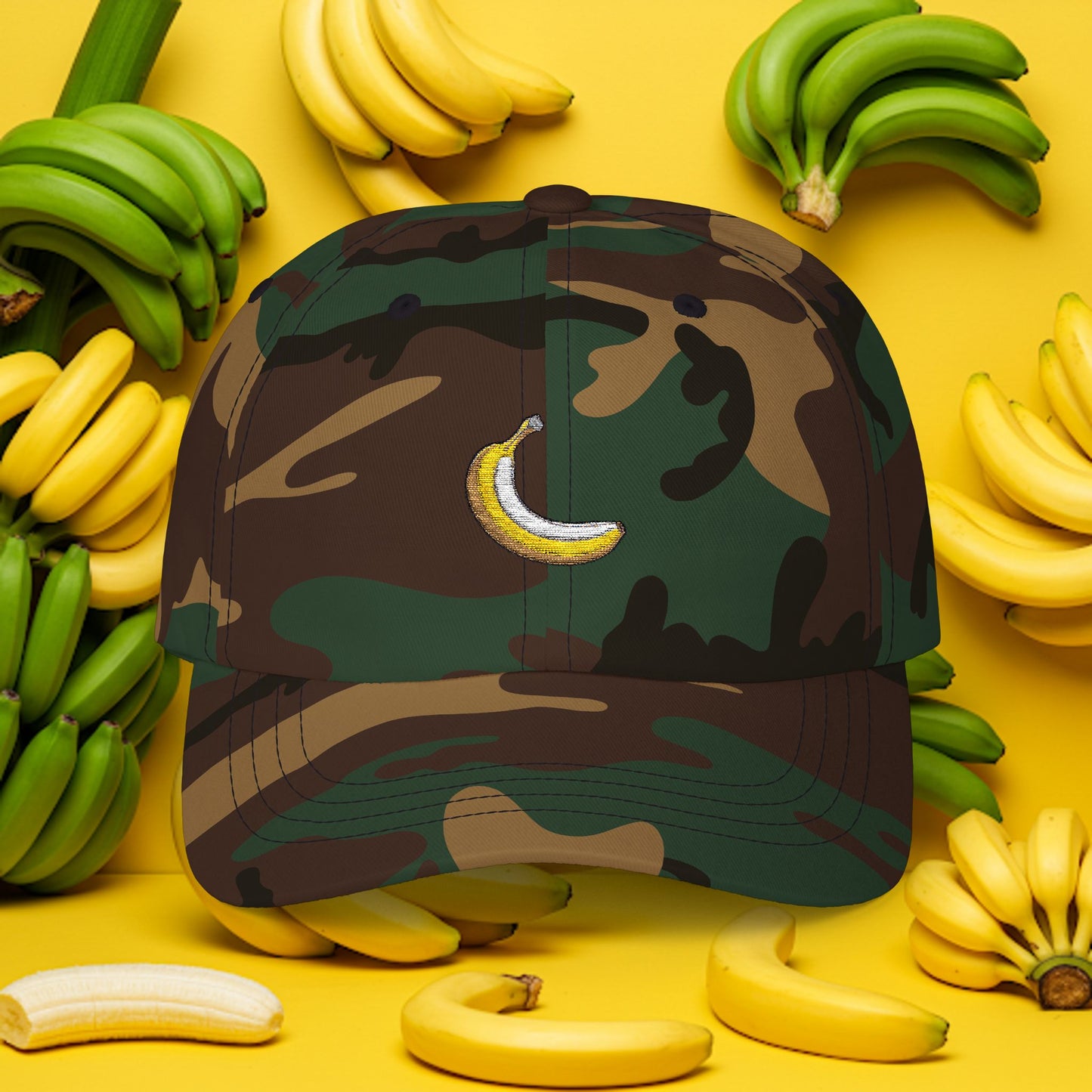 Embroidered Classic Dad Cap - Banana