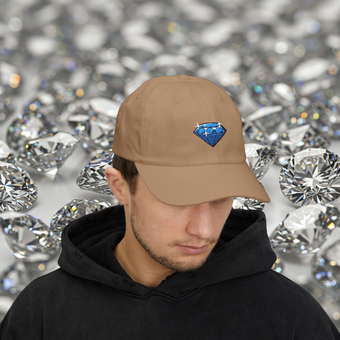 Embroidered Classic Dad Cap - Diamond