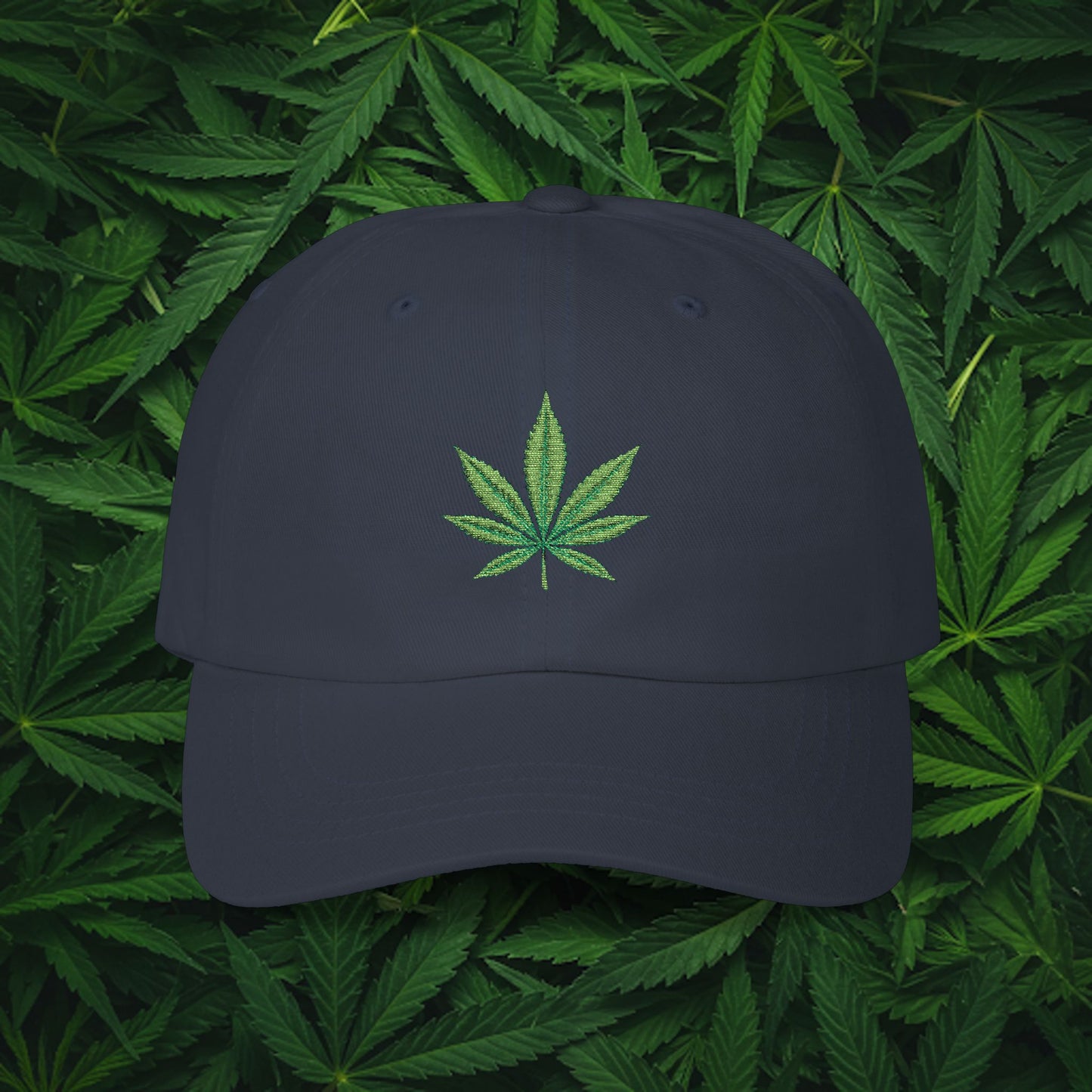 Embroidered Classic Dad Cap - 4/20 Leaf