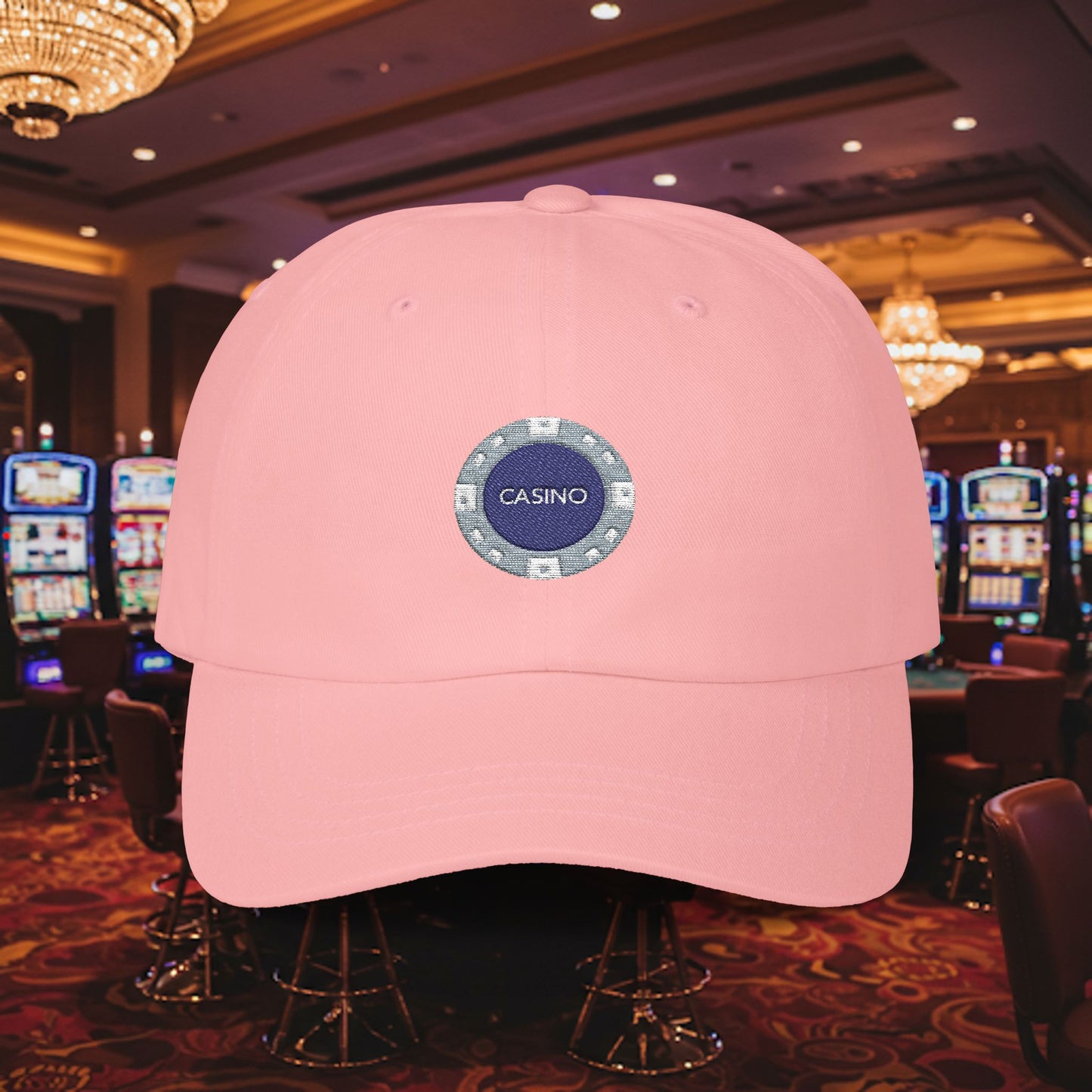 Embroidered Classic Dad Cap - Casino Chip
