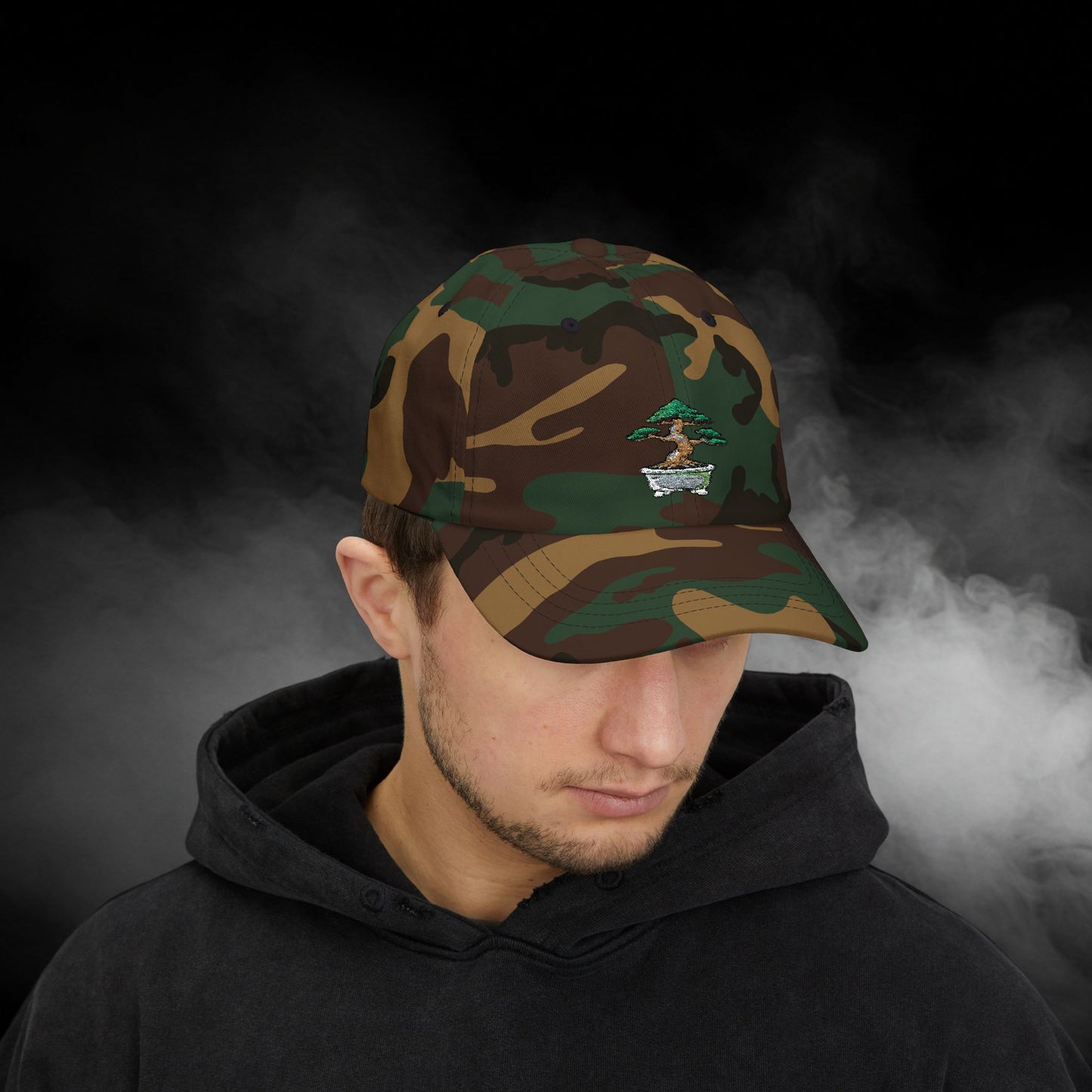 Embroidered Classic Dad Cap - Bonsai Tree