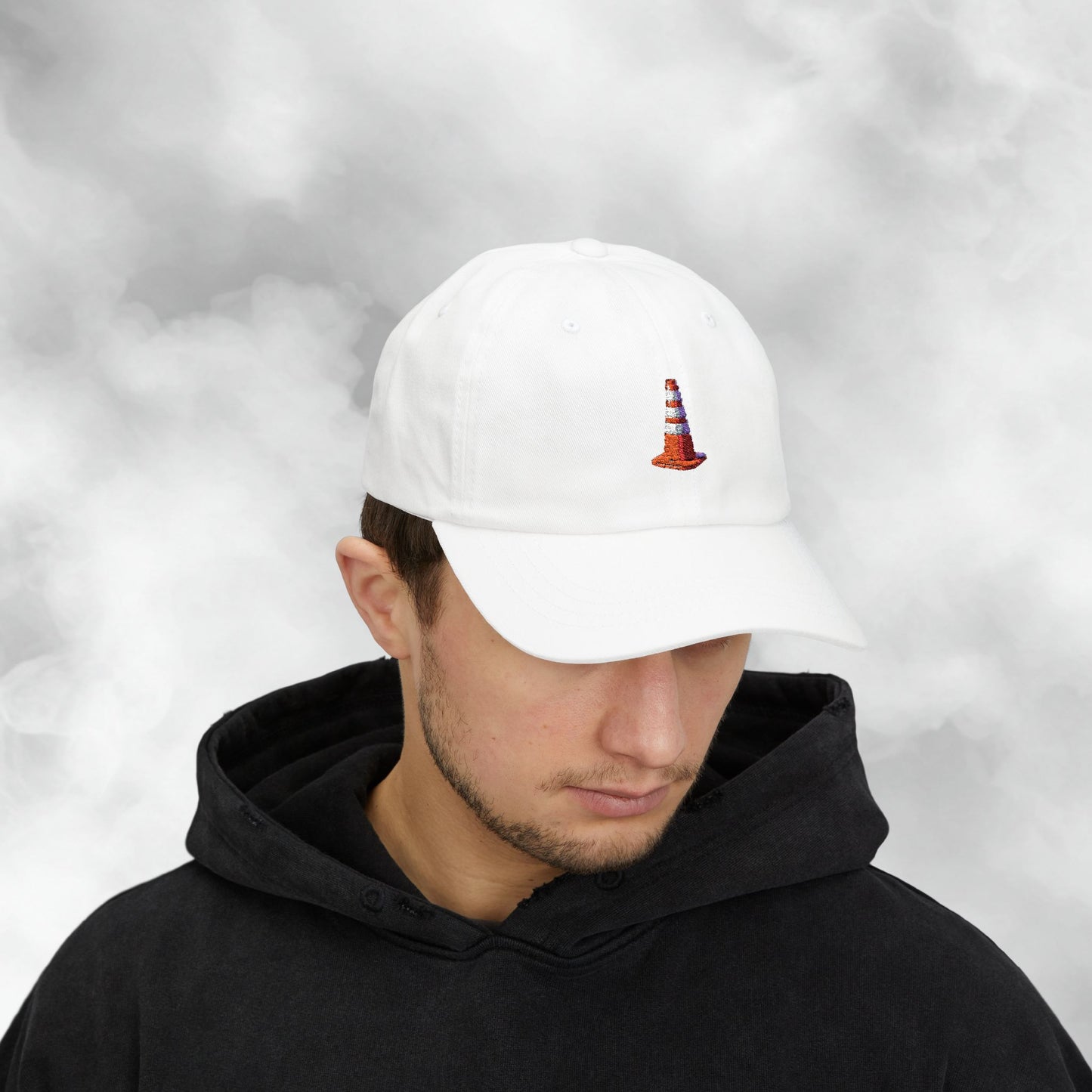 Embroidered Classic Dad Cap - Traffic Cone