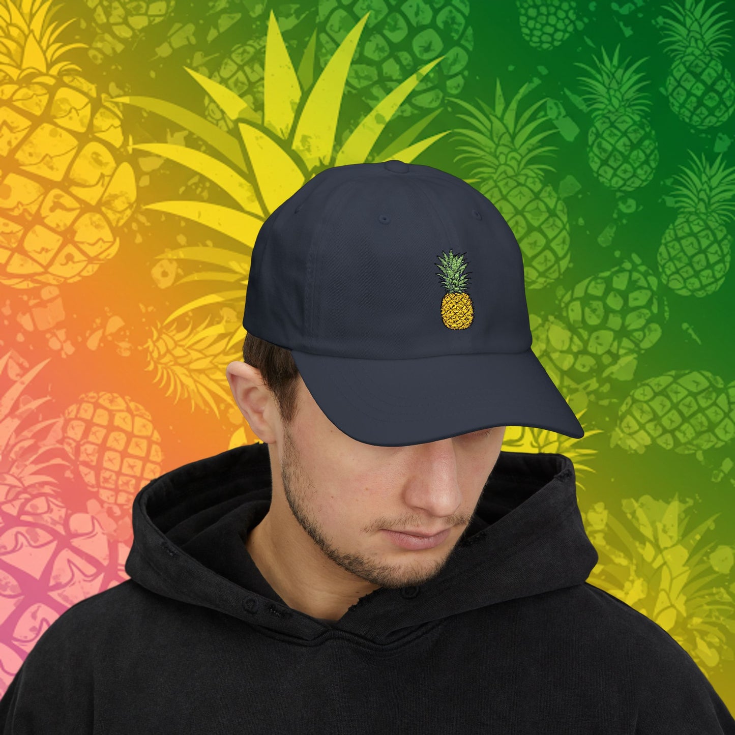 Embroidered Classic Dad Cap - Pineapple