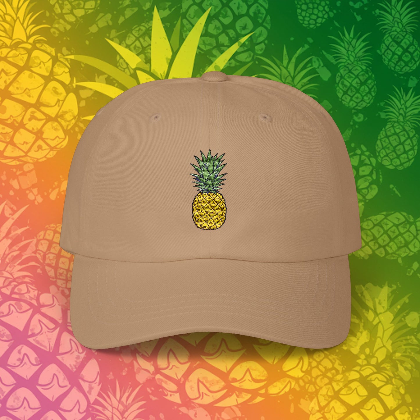 Embroidered Classic Dad Cap - Pineapple