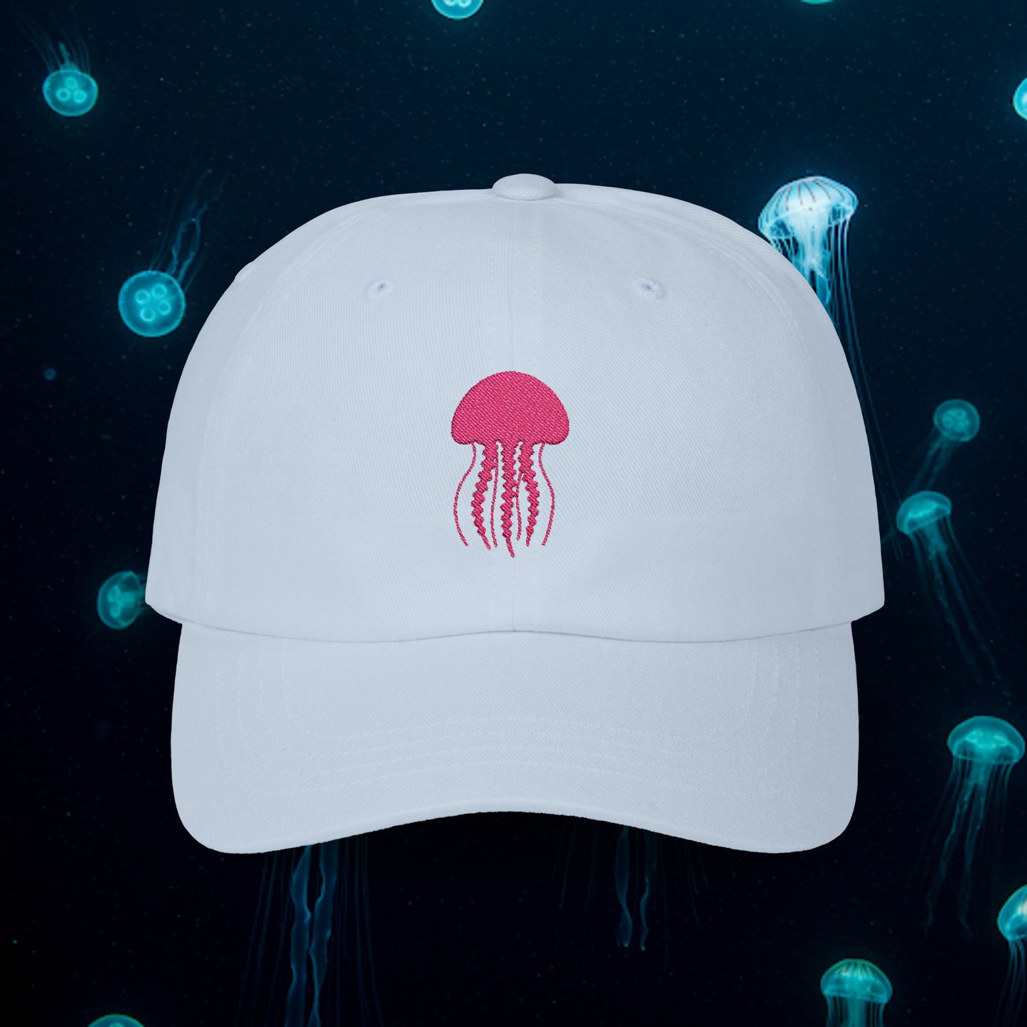 Embroidered Classic Dad Cap - Jellyfish