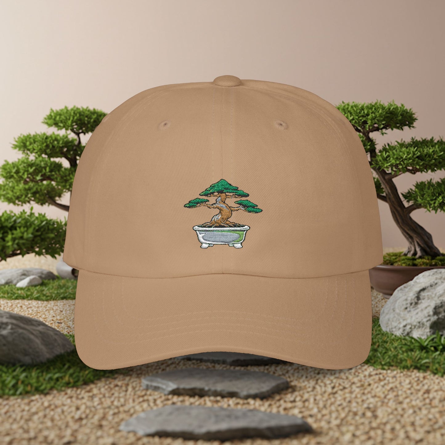 Embroidered Classic Dad Cap - Bonsai Tree