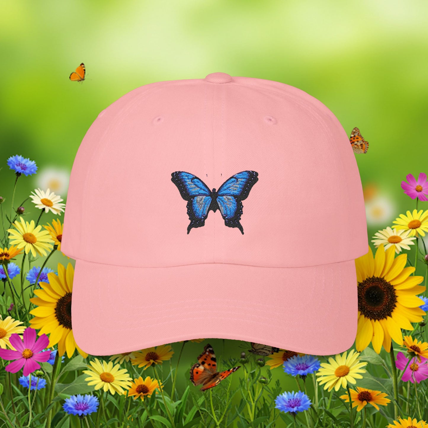 Embroidered Classic Dad Cap - Butterfly