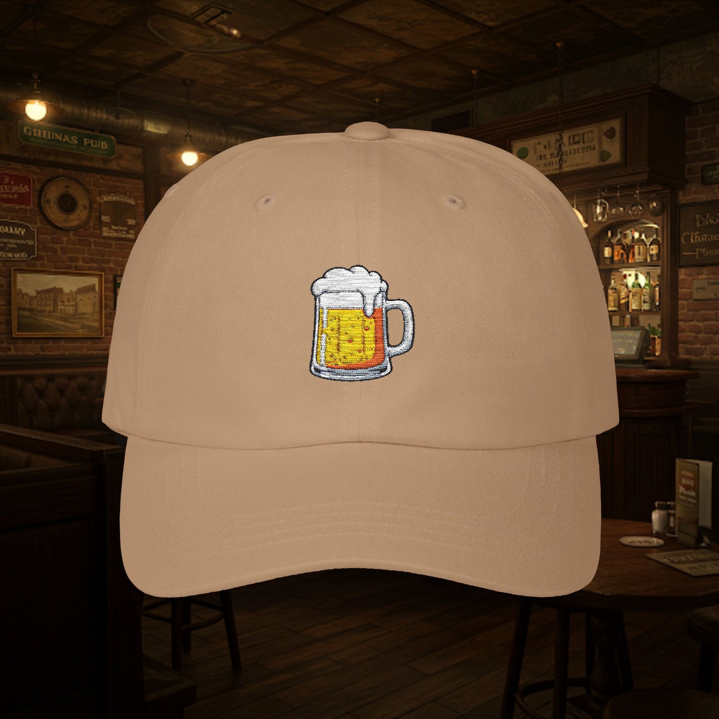 Embroidered Classic Dad Cap - Beer Mug