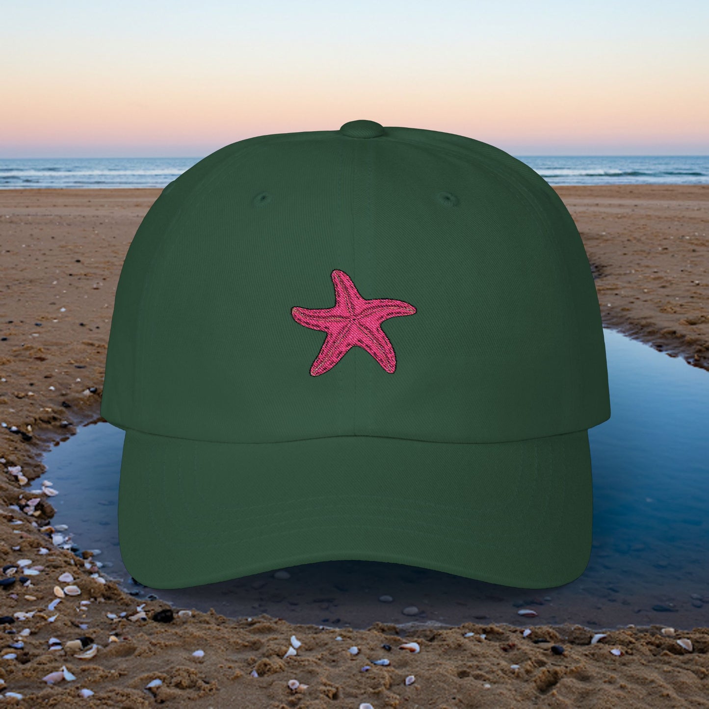 Embroidered Classic Dad Cap - Starfish