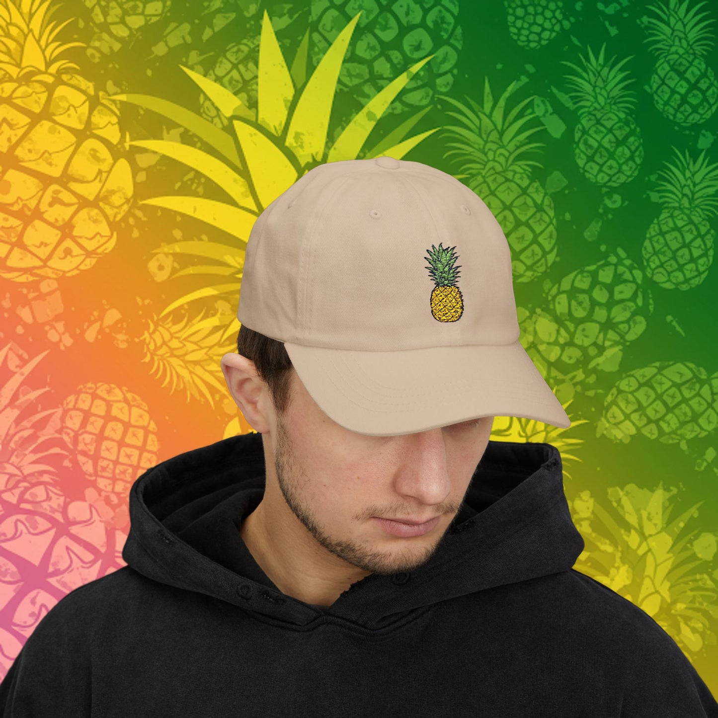 Embroidered Classic Dad Cap - Pineapple