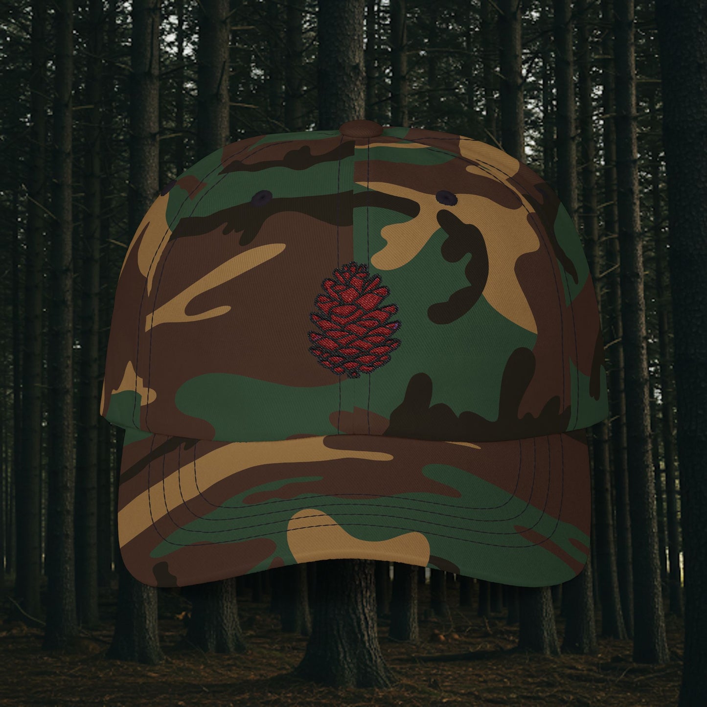 Embroidered Classic Dad Cap - Pinecone