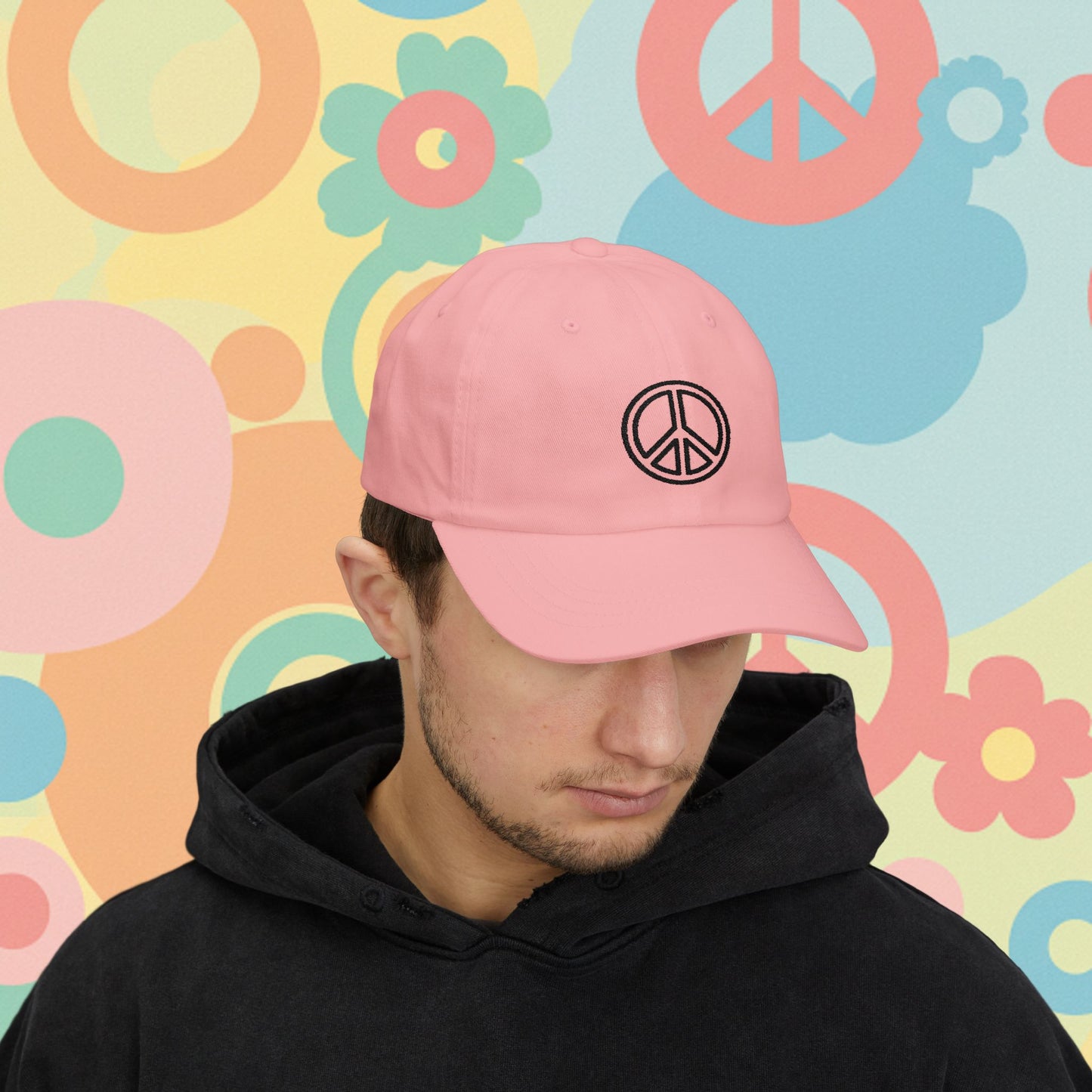 Embroidered Classic Dad Cap - Peace Sign
