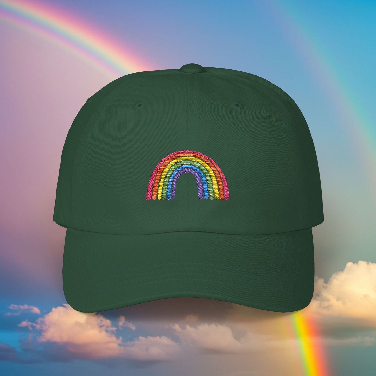 Embroidered Classic Dad Cap - Rainbow