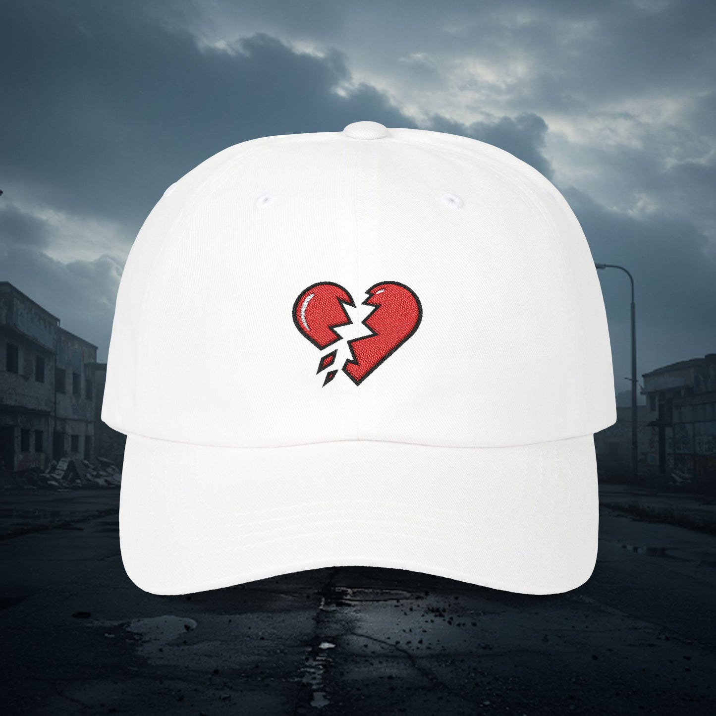 Embroidered Classic Dad Cap - Broken Heart