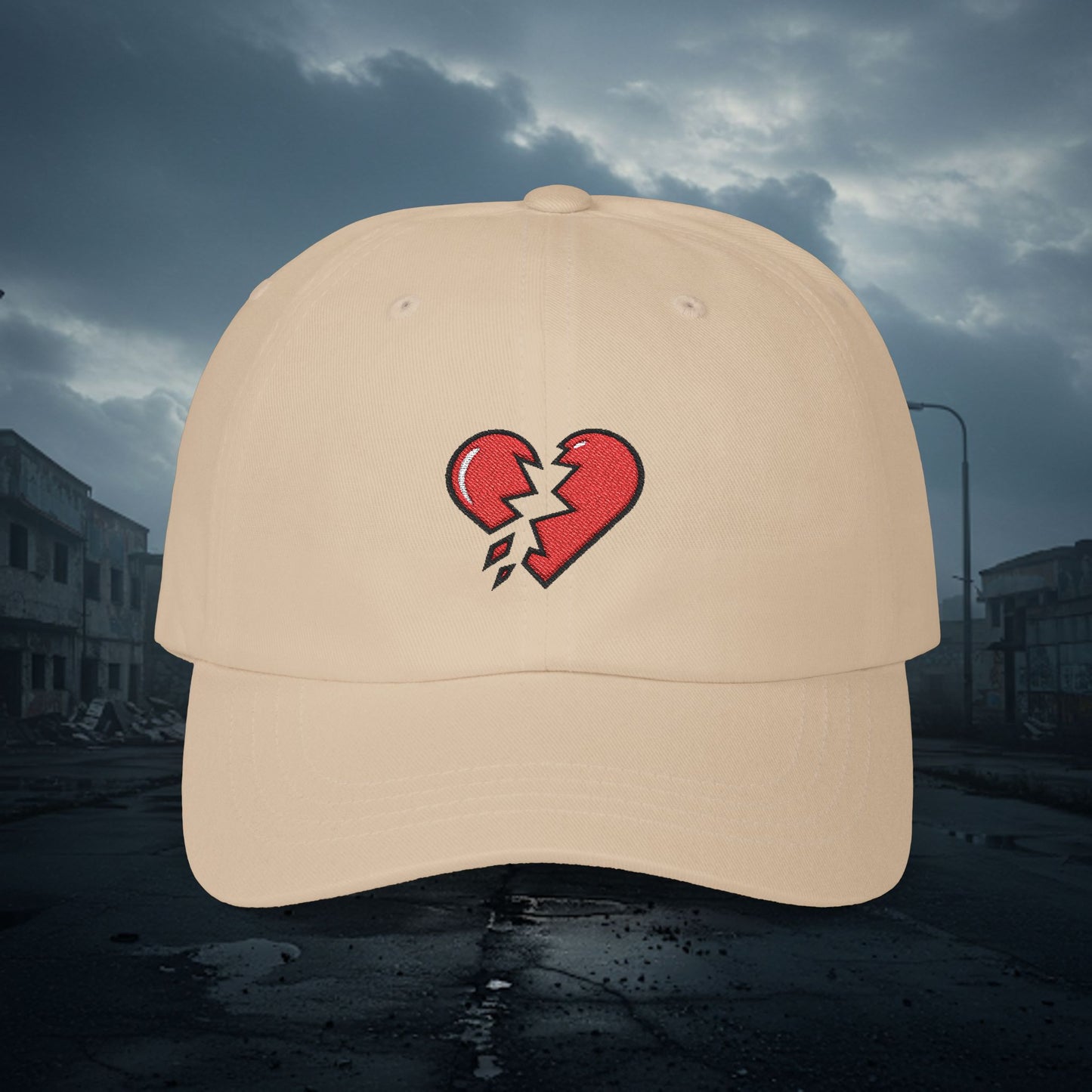 Embroidered Classic Dad Cap - Broken Heart