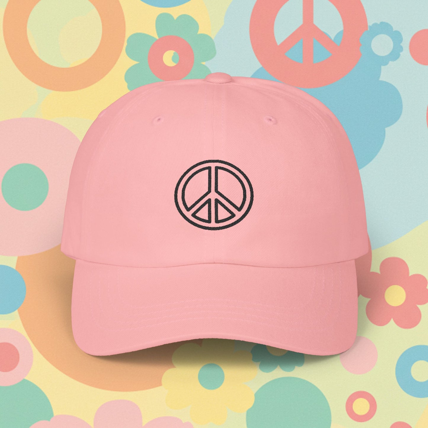 Embroidered Classic Dad Cap - Peace Sign