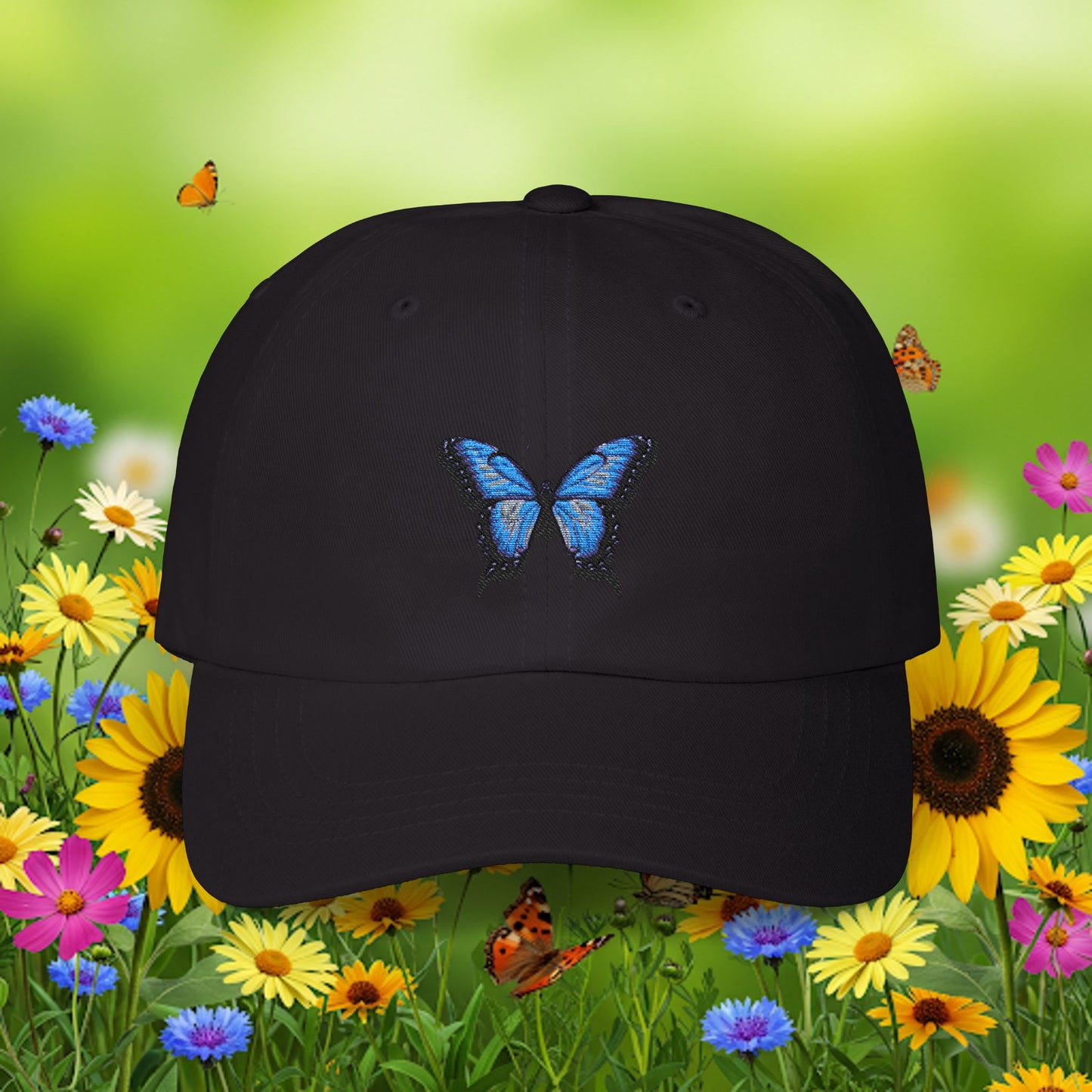 Embroidered Classic Dad Cap - Butterfly