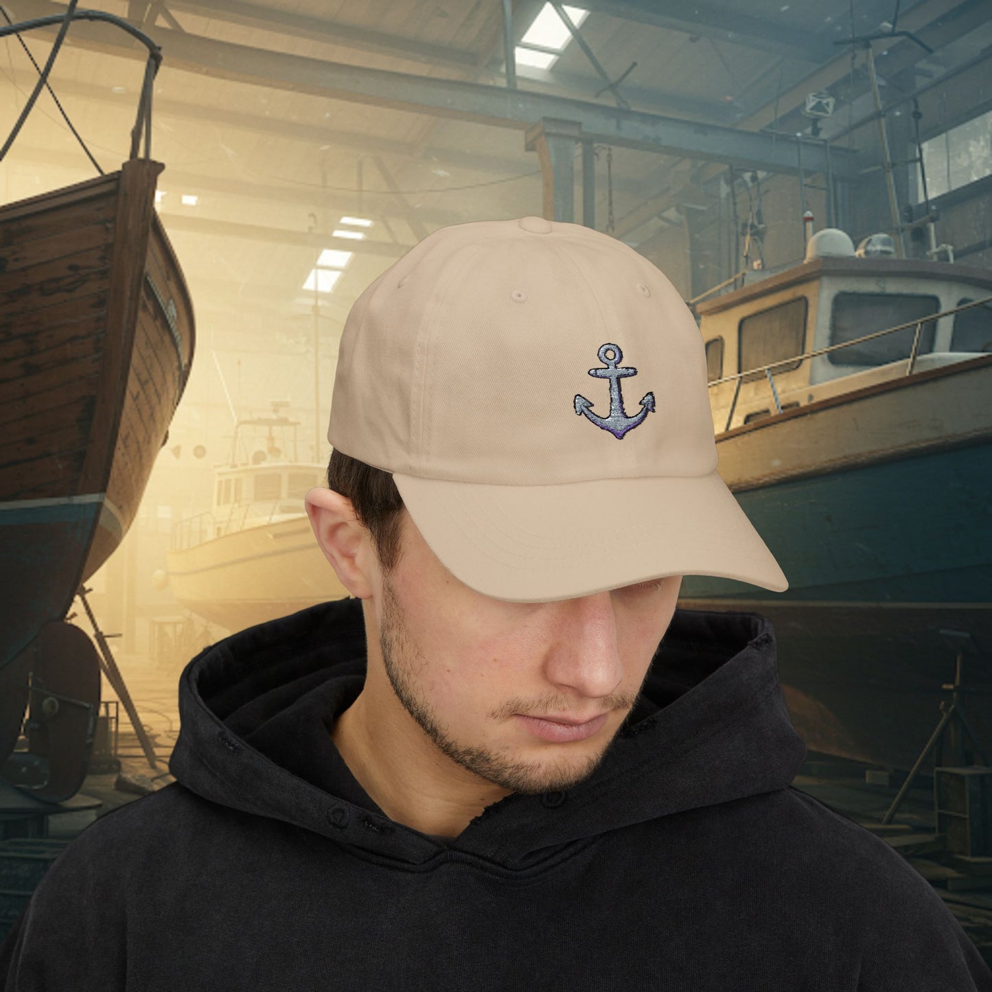 Embroidered Classic Dad Cap - Anchor