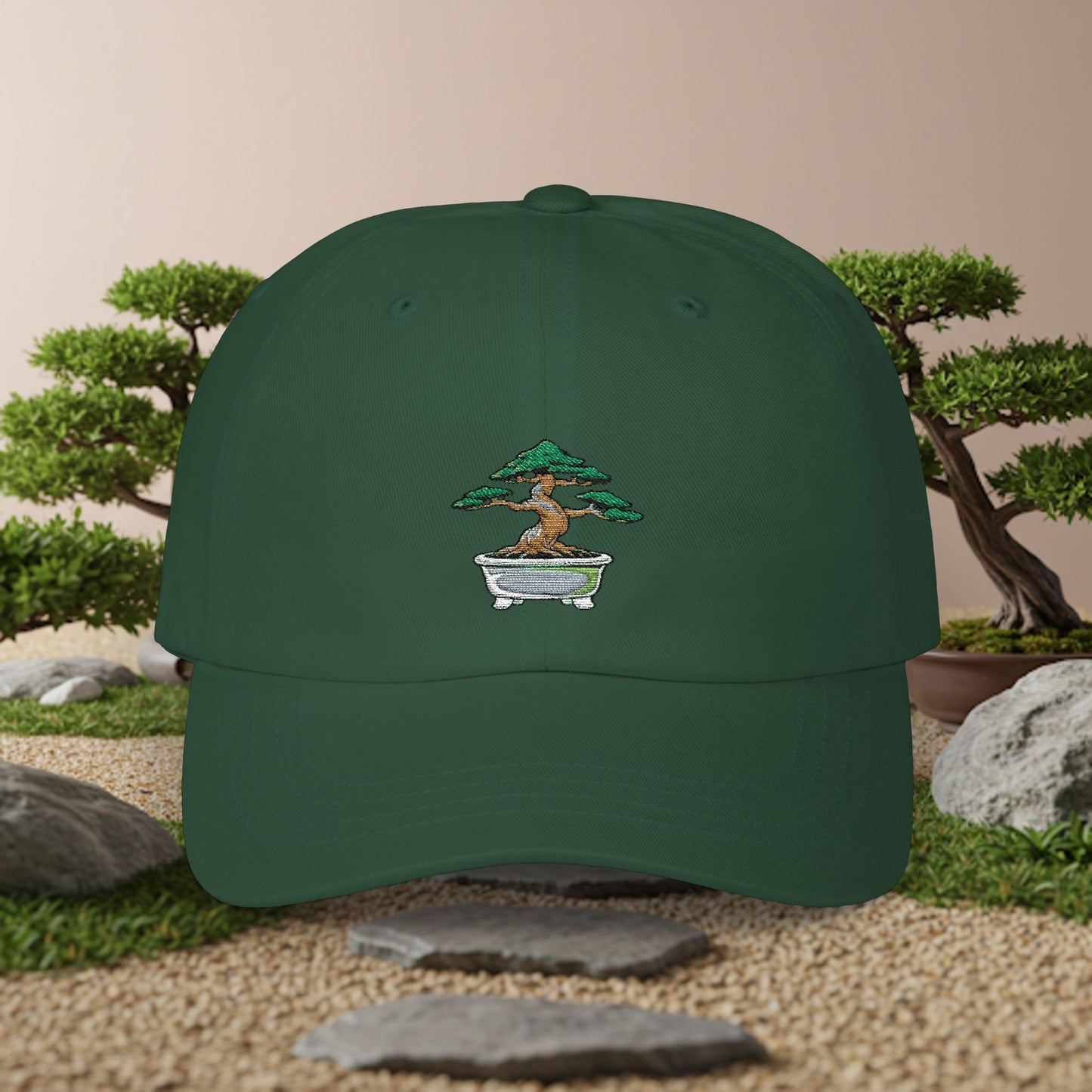 Embroidered Classic Dad Cap - Bonsai Tree