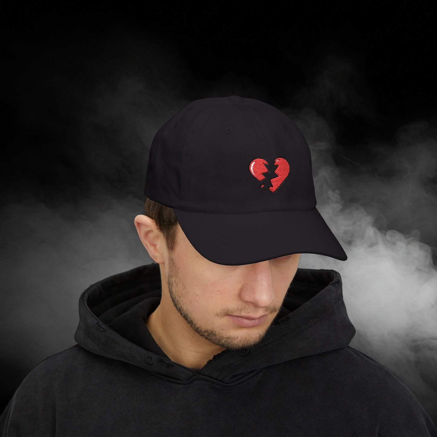 Embroidered Classic Dad Cap - Broken Heart