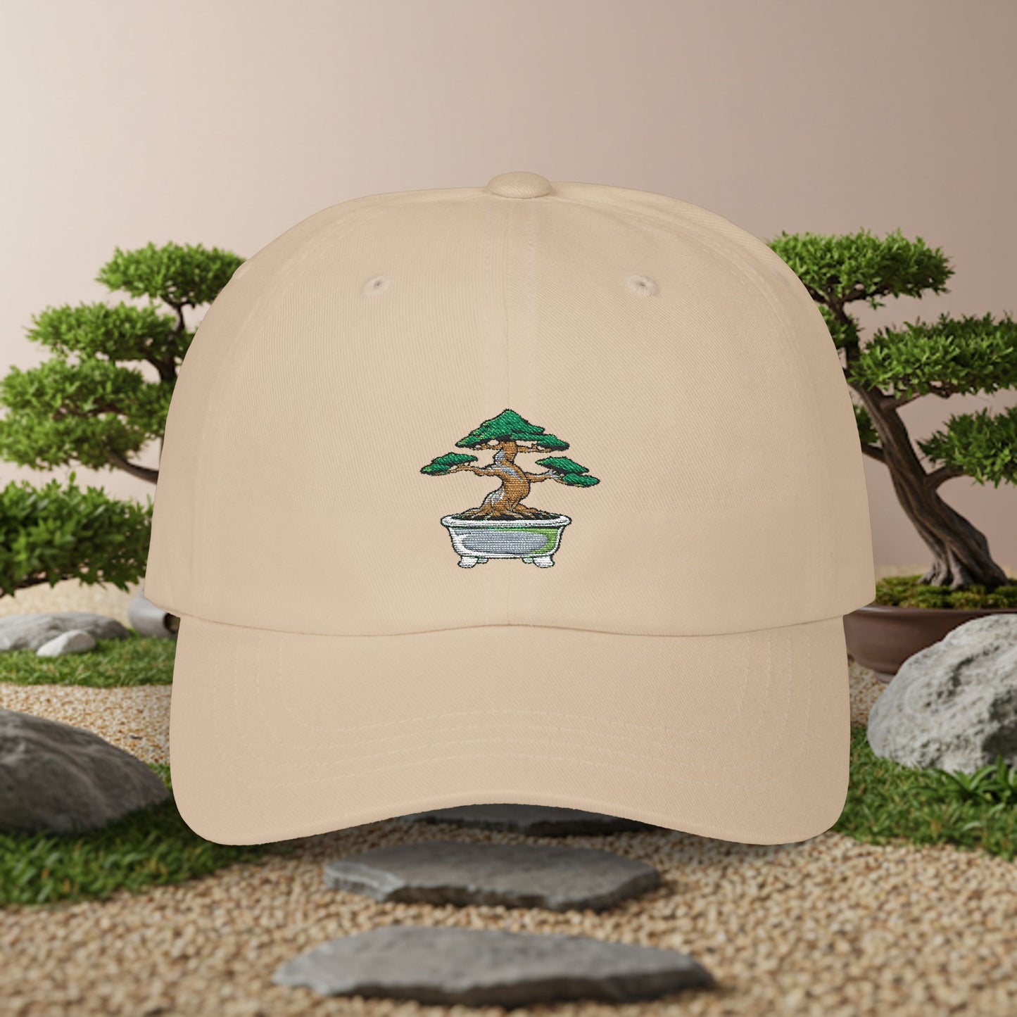 Embroidered Classic Dad Cap - Bonsai Tree