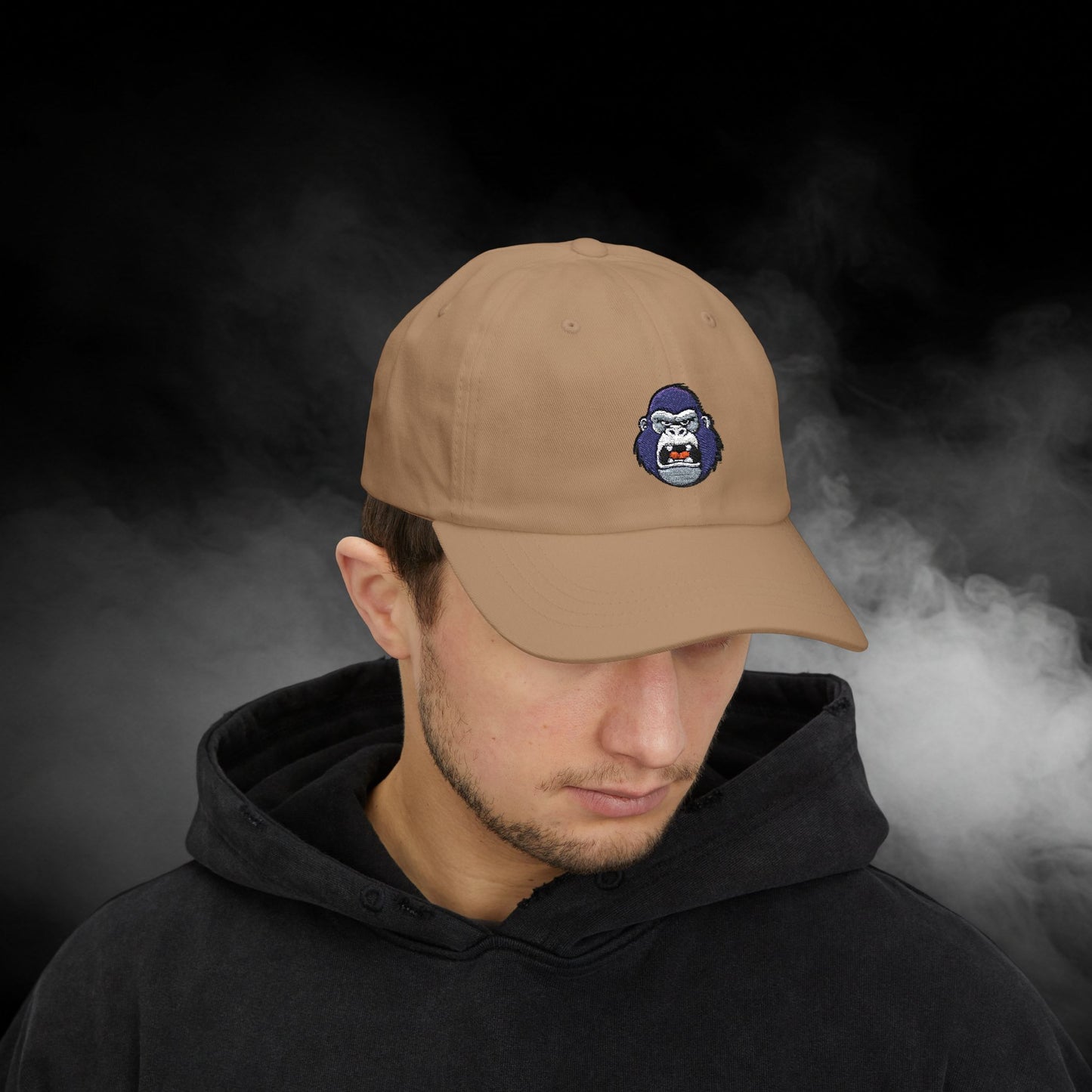 Embroidered Classic Dad Cap - Gorilla Face