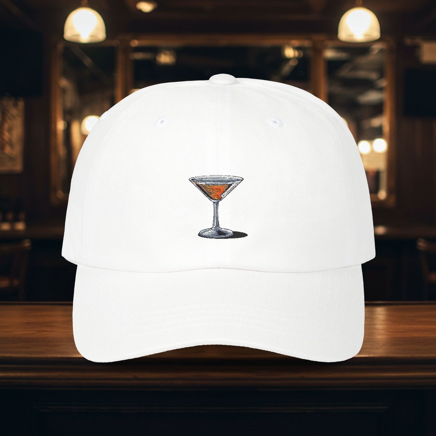 Embroidered Classic Dad Cap - Martini