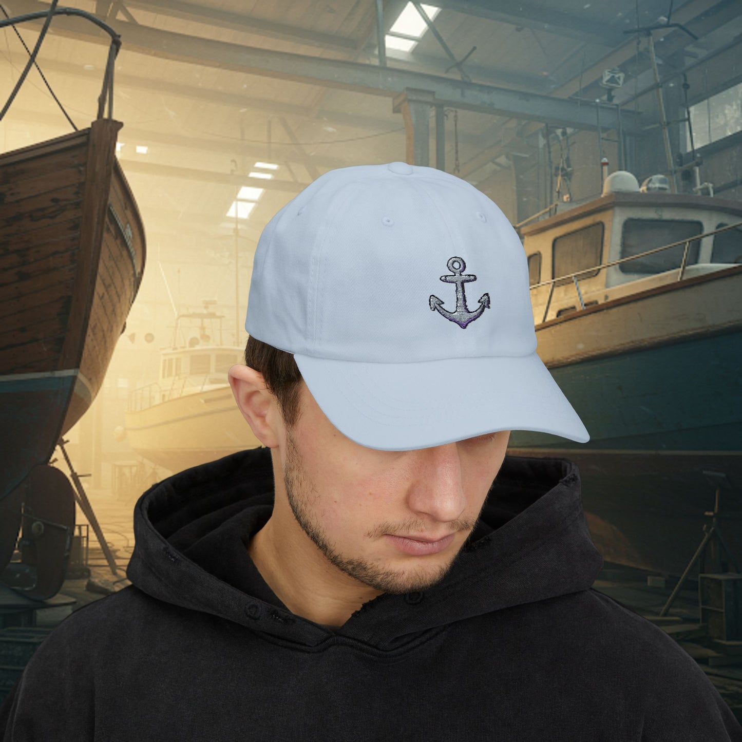 Embroidered Classic Dad Cap - Anchor