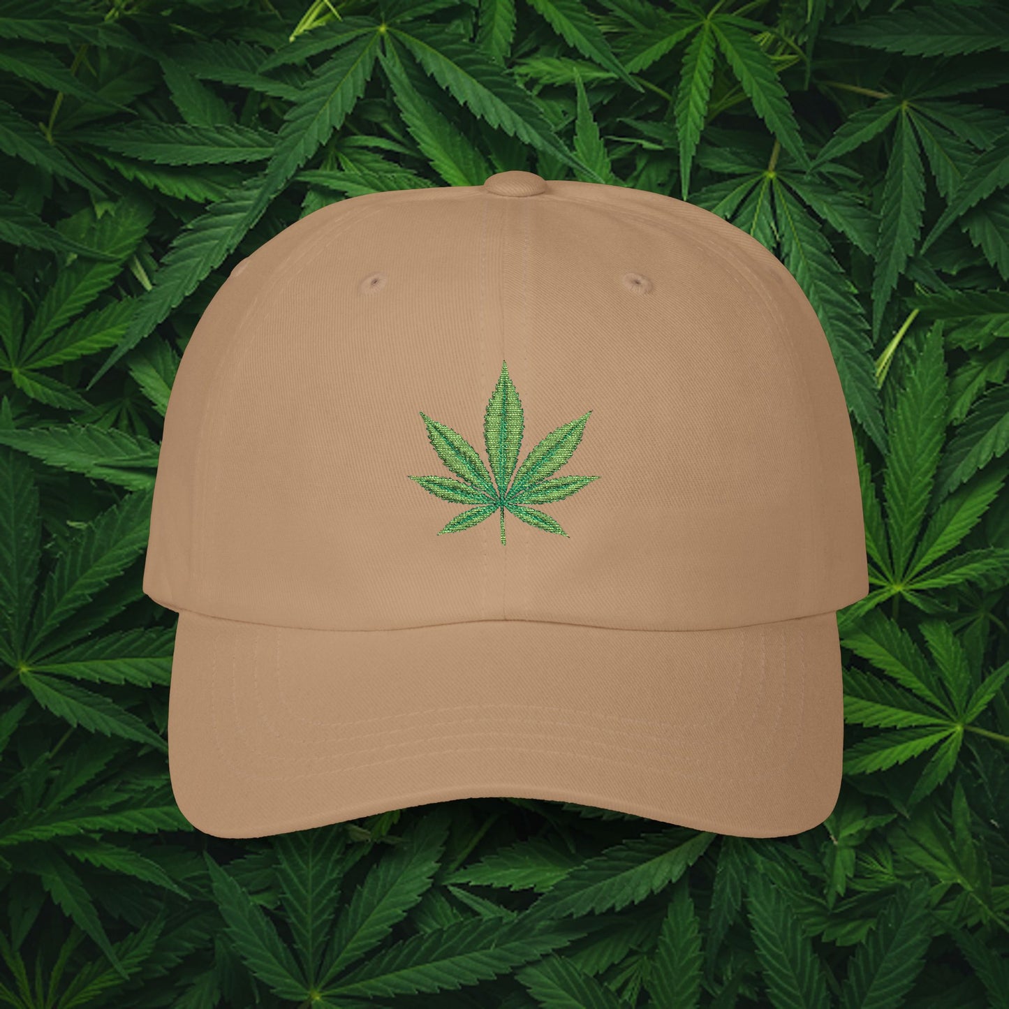 Embroidered Classic Dad Cap - 4/20 Leaf