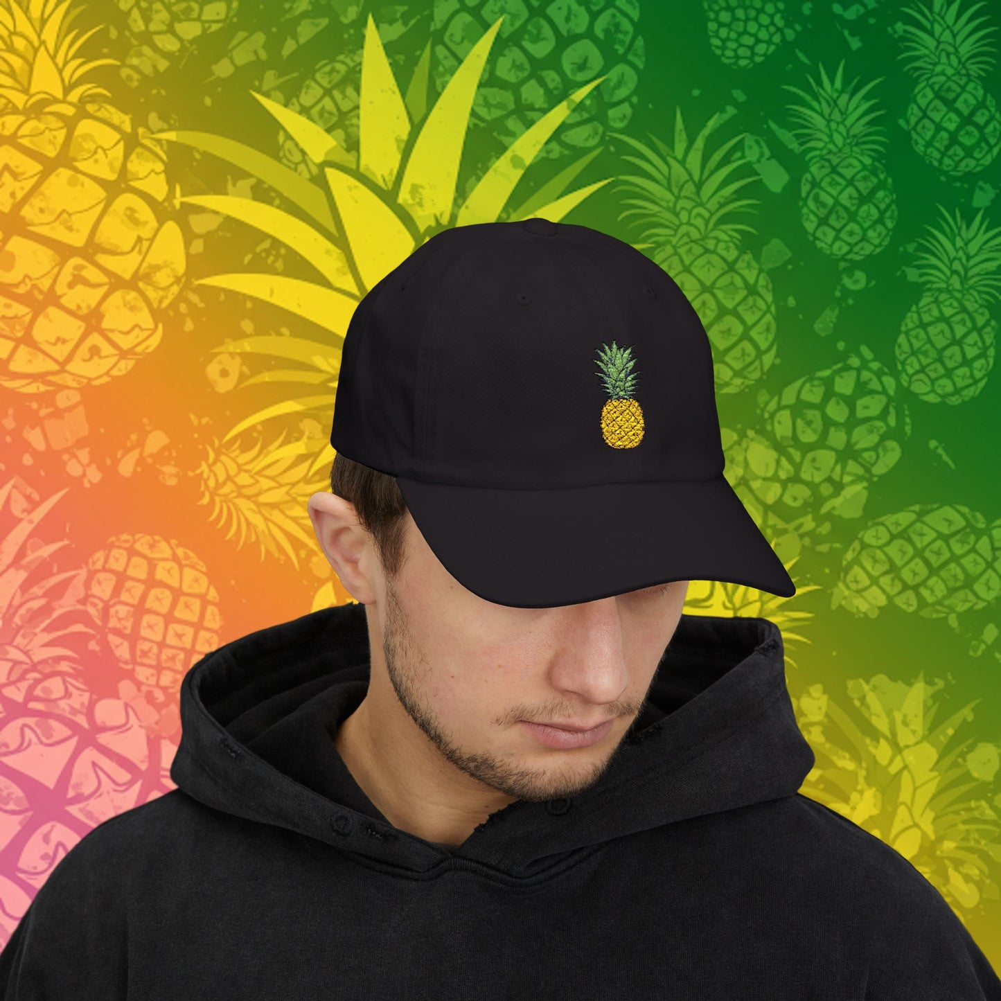 Embroidered Classic Dad Cap - Pineapple