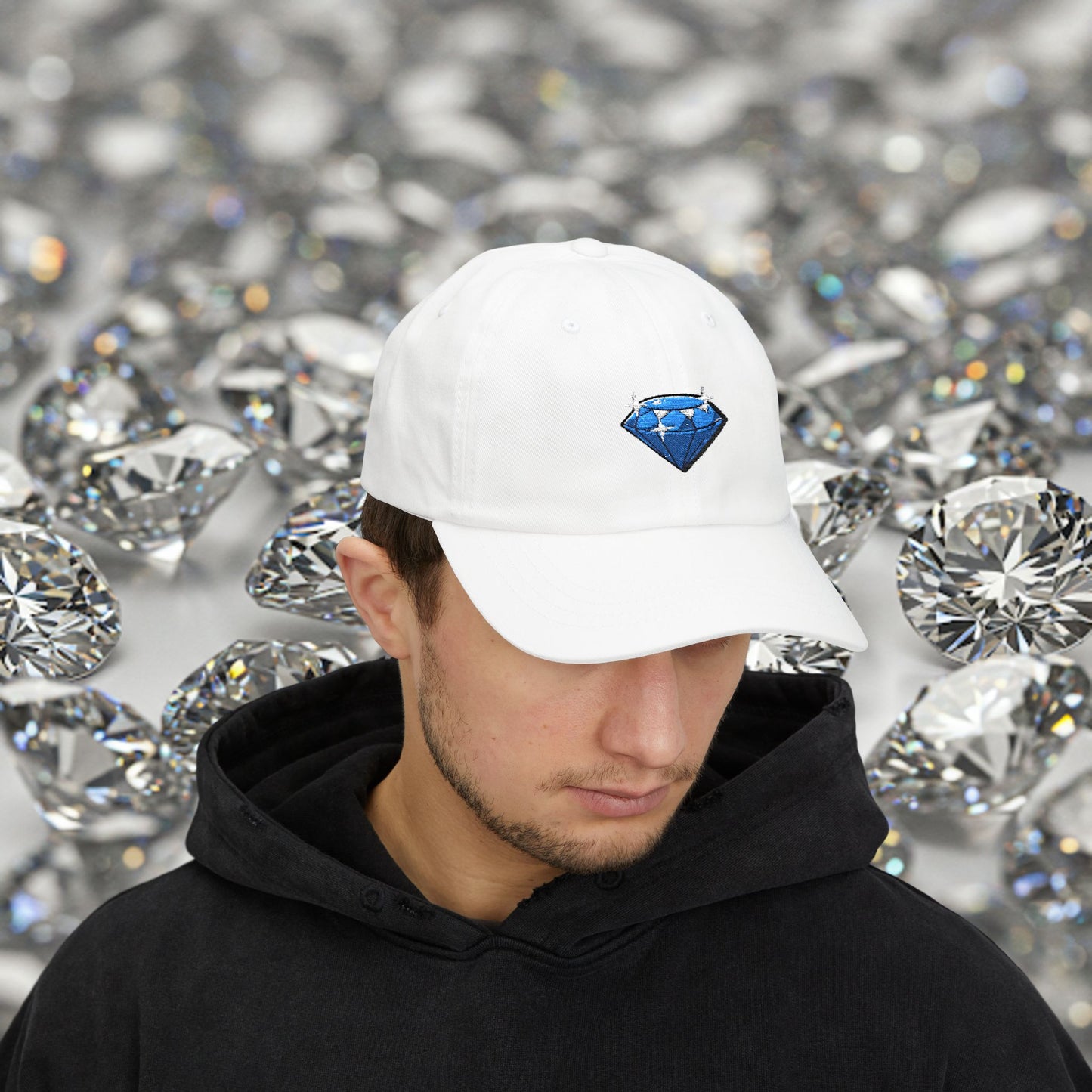 Embroidered Classic Dad Cap - Diamond