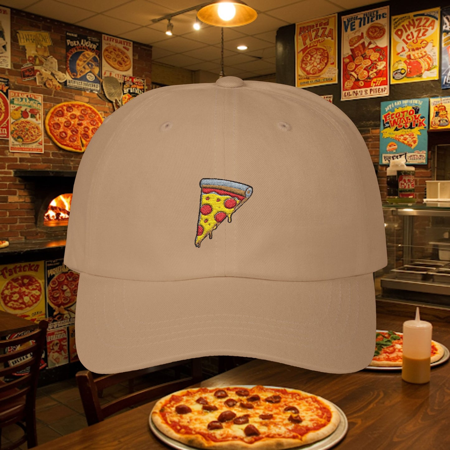 Copy of Embroidered Classic Dad Cap - Pizza
