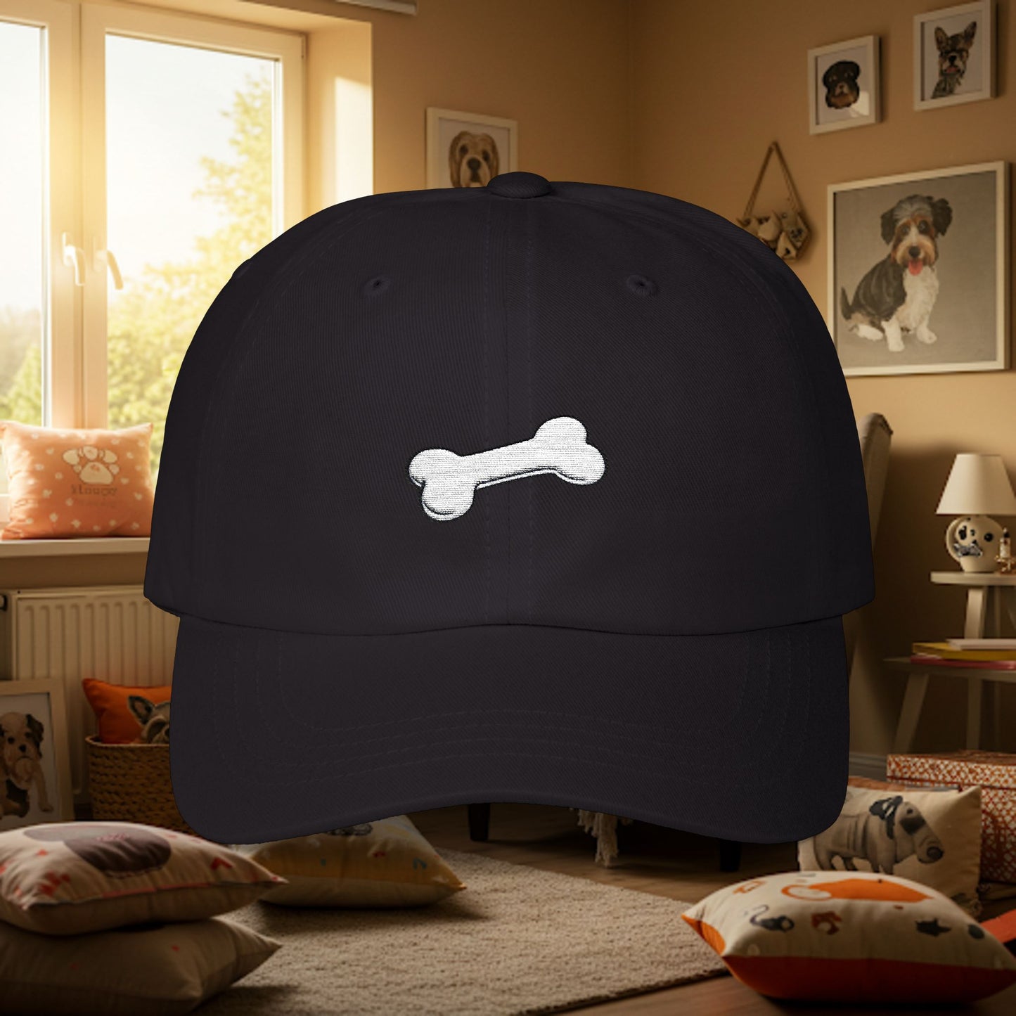 Embroidered Classic Dad Cap - Dog Bone