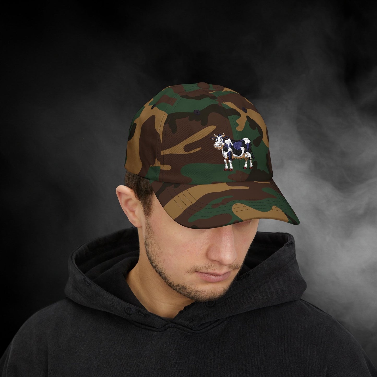 Embroidered Classic Dad Cap - Cow