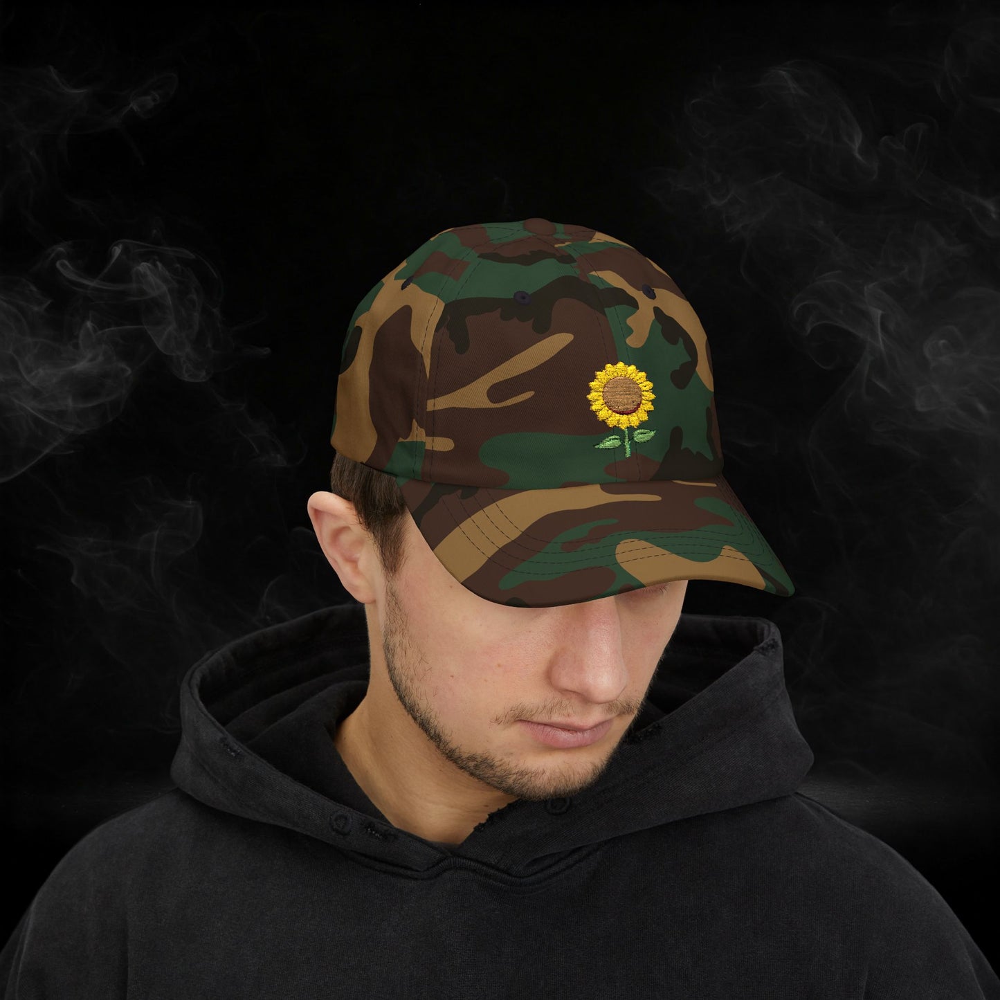 Embroidered Classic Dad Cap - Sunflower