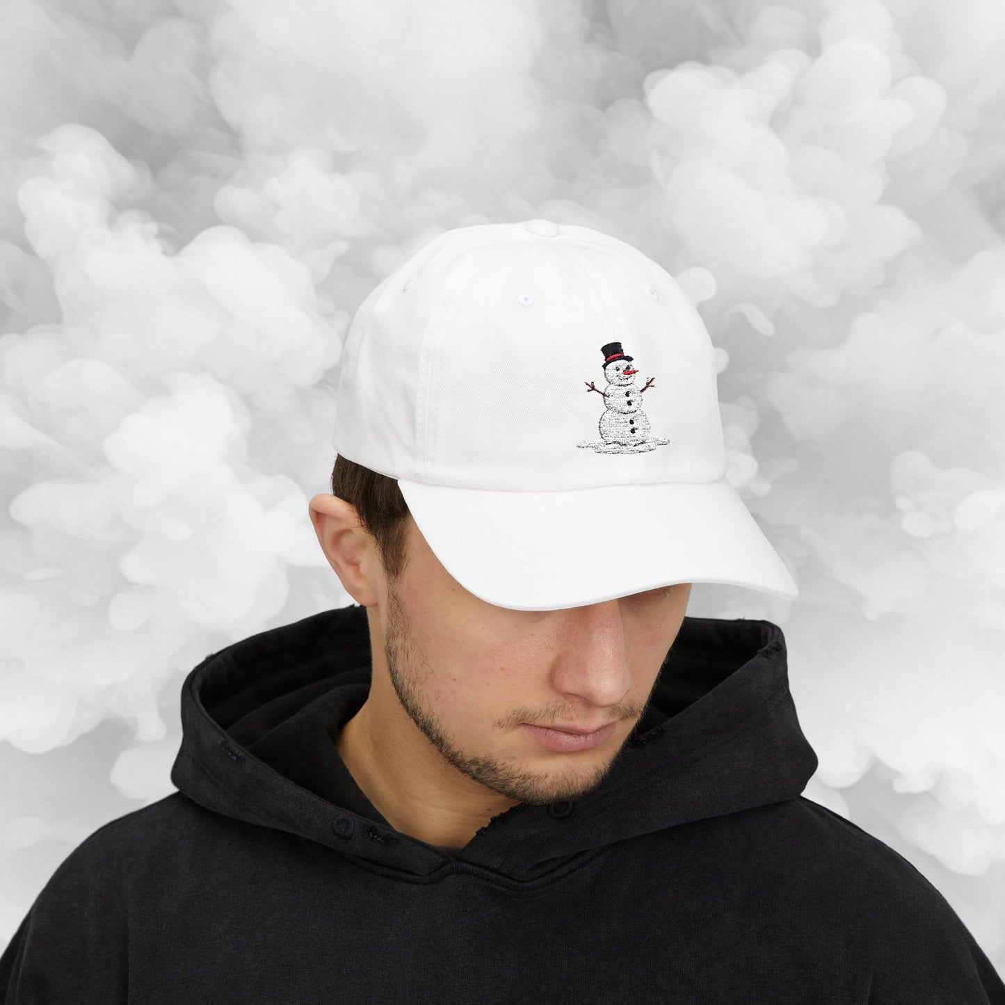 Embroidered Classic Dad Cap - Snowman