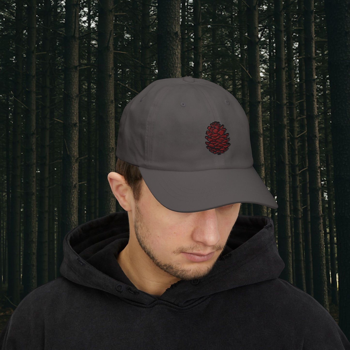 Embroidered Classic Dad Cap - Pinecone