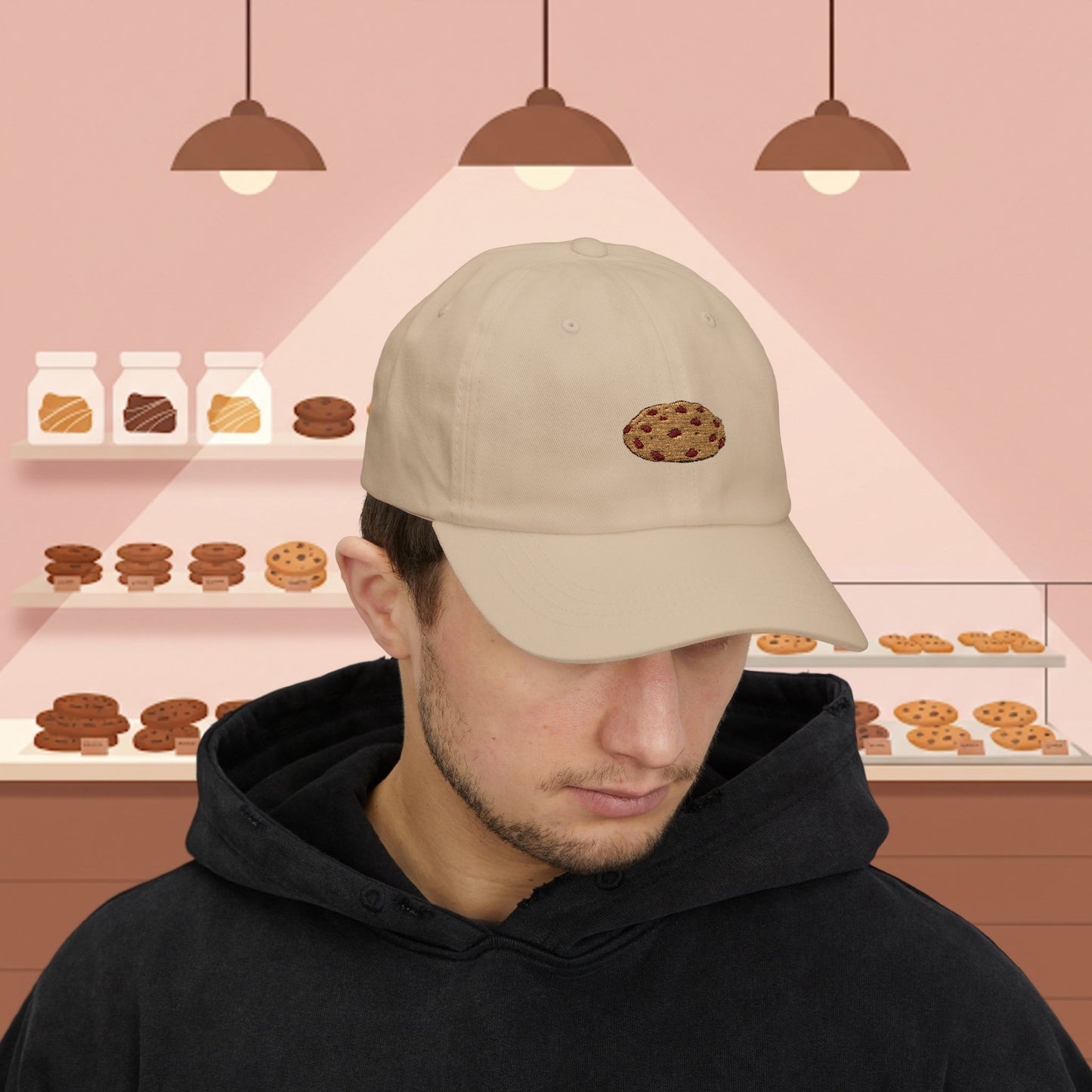 Embroidered Classic Dad Cap - Chocolate Chip Cookie