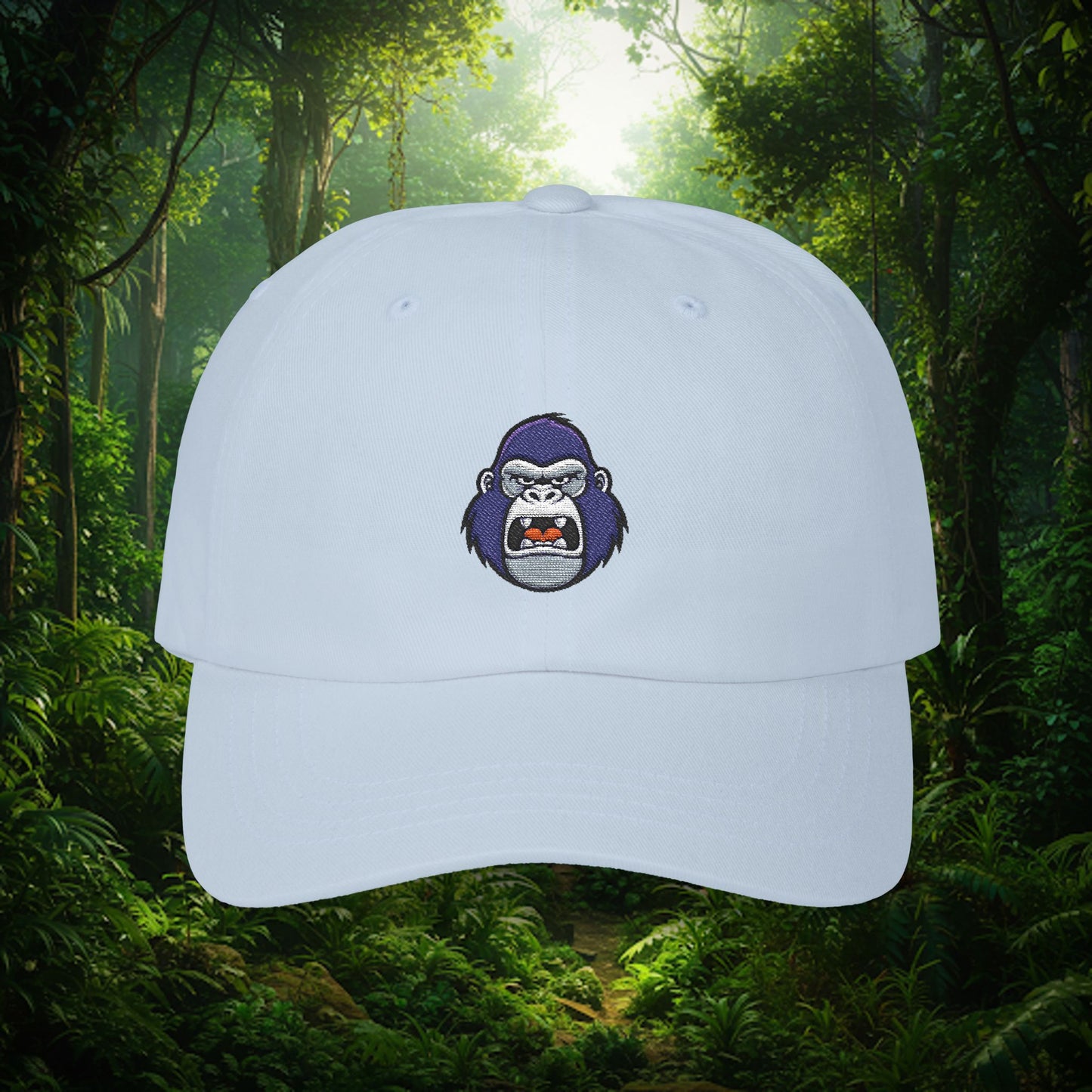 Embroidered Classic Dad Cap - Gorilla Face
