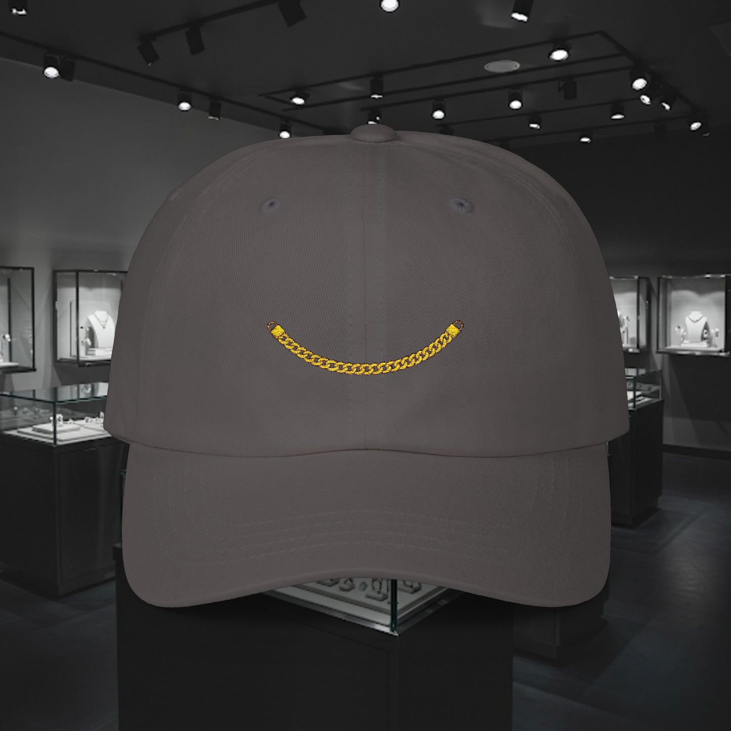 Embroidered Classic Dad Cap - Gold Chain