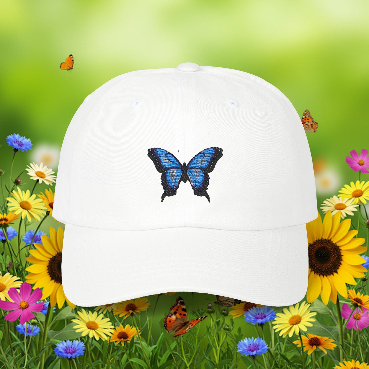 Embroidered Classic Dad Cap - Butterfly