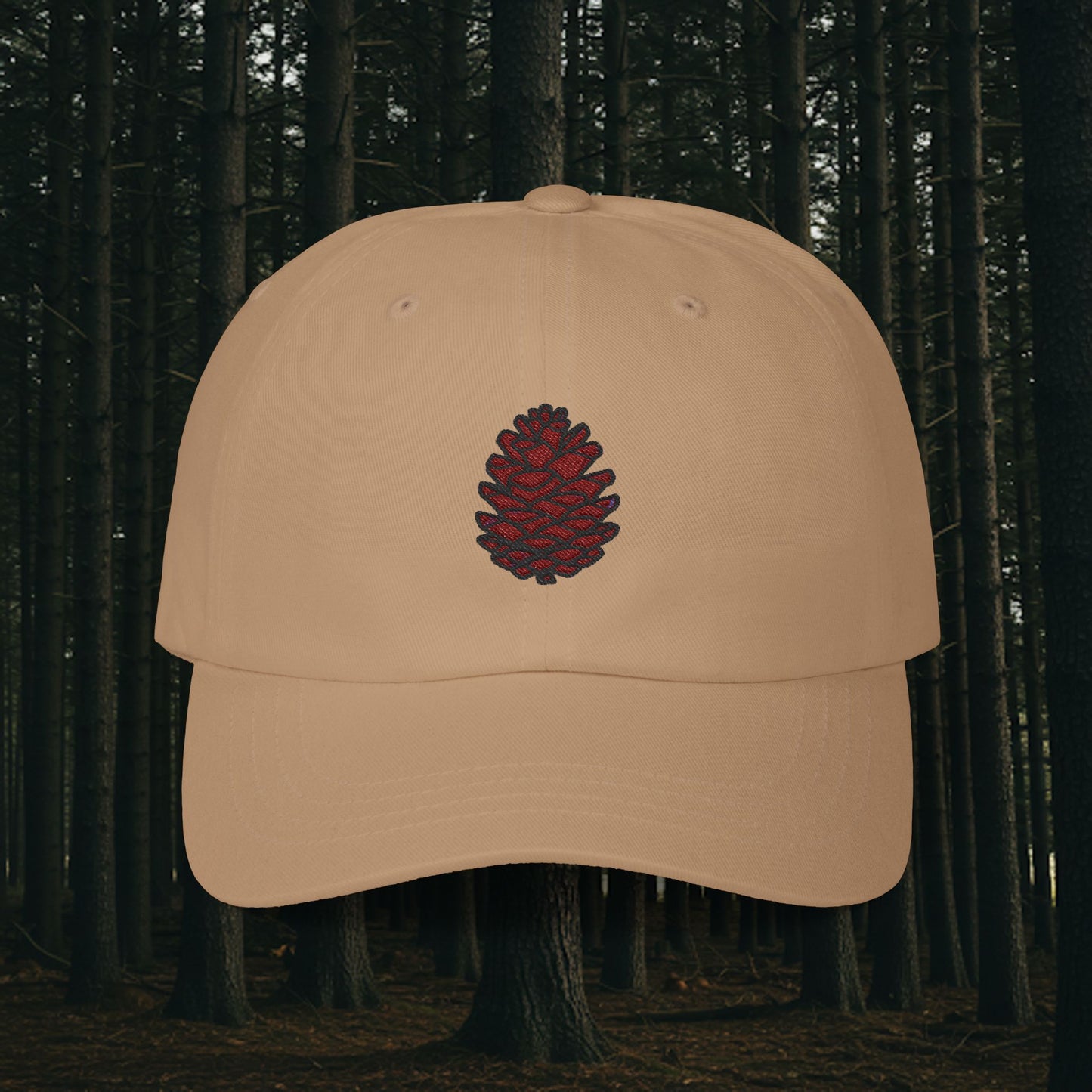 Embroidered Classic Dad Cap - Pinecone