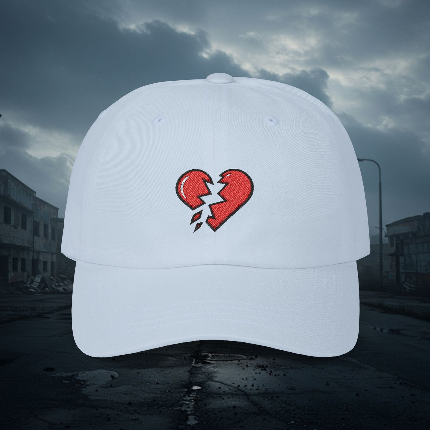 Embroidered Classic Dad Cap - Broken Heart