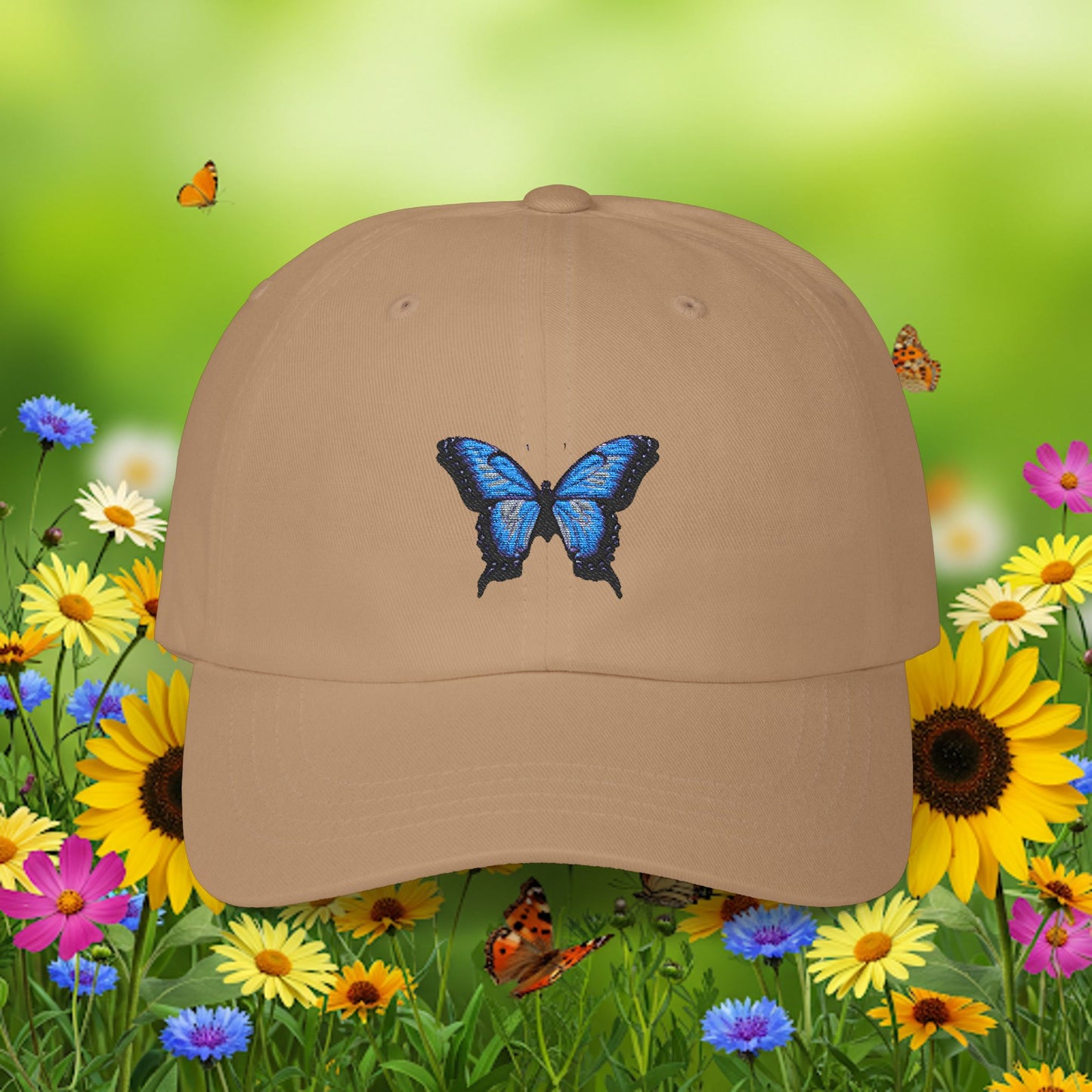 Embroidered Classic Dad Cap - Butterfly