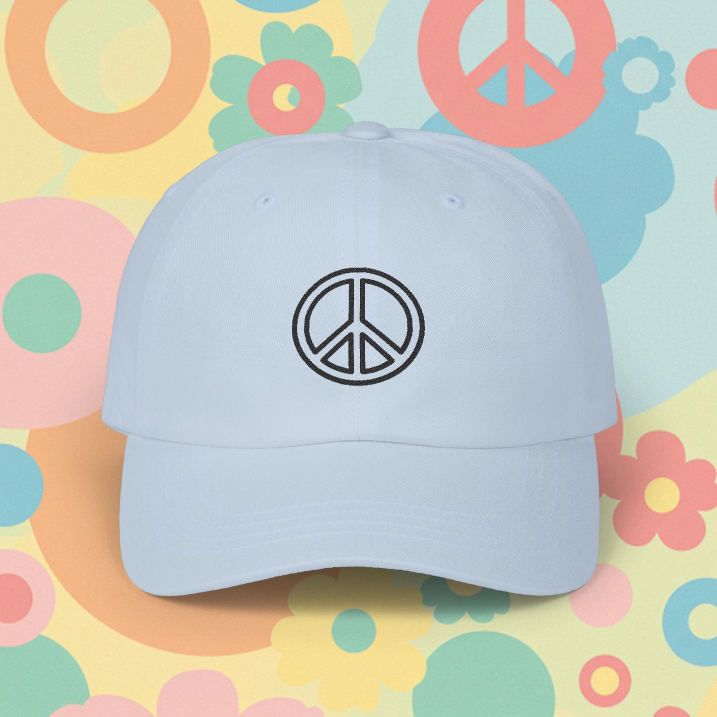 Embroidered Classic Dad Cap - Peace Sign