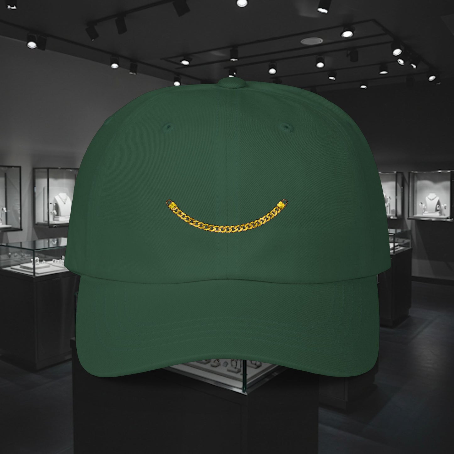 Embroidered Classic Dad Cap - Gold Chain