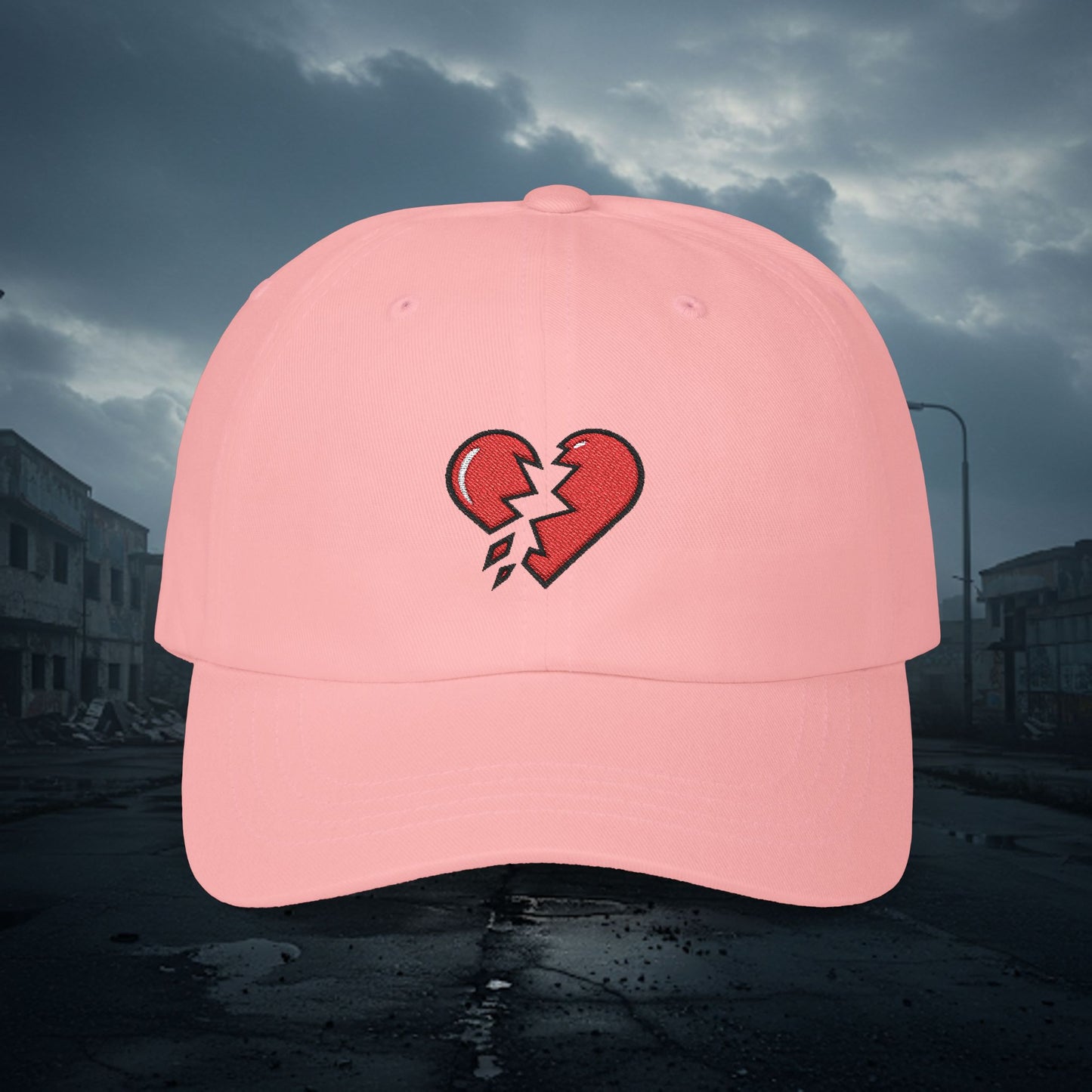 Embroidered Classic Dad Cap - Broken Heart