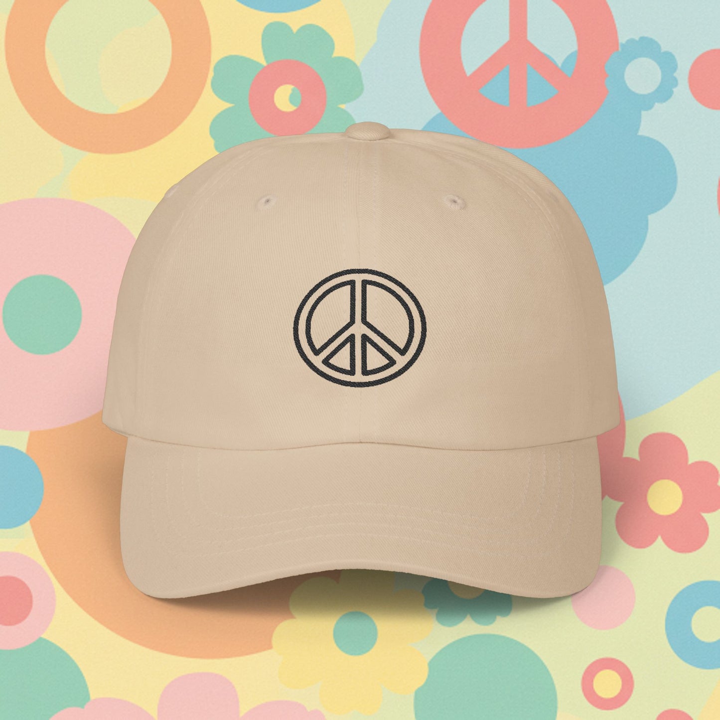 Embroidered Classic Dad Cap - Peace Sign