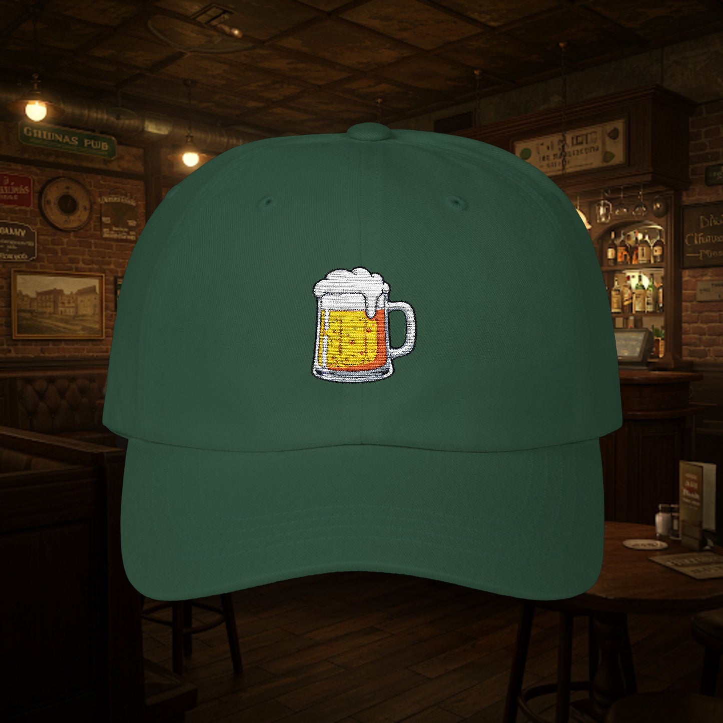 Embroidered Classic Dad Cap - Beer Mug