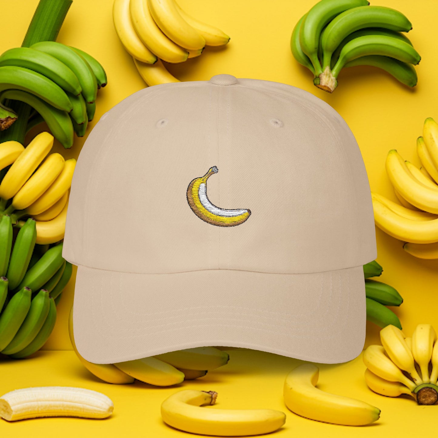 Embroidered Classic Dad Cap - Banana